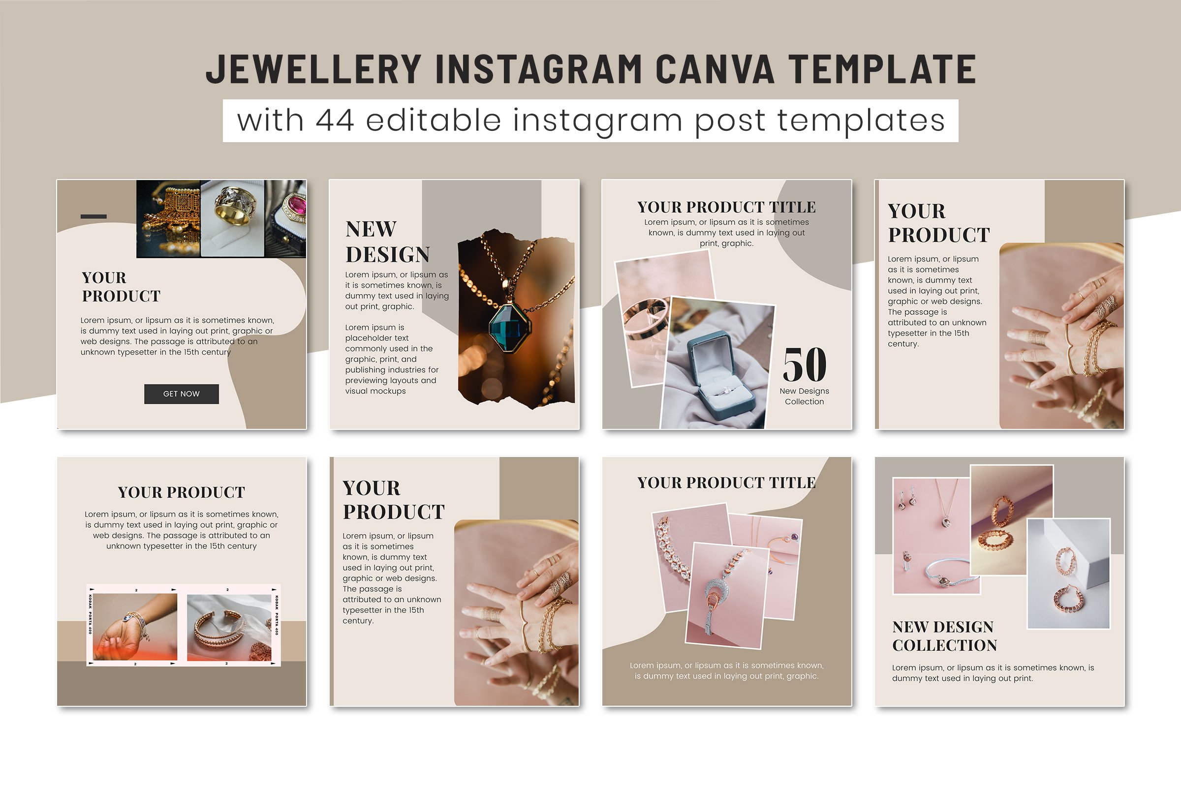 Jewellery Instagarm Canva Template Jewelry Design Pdf