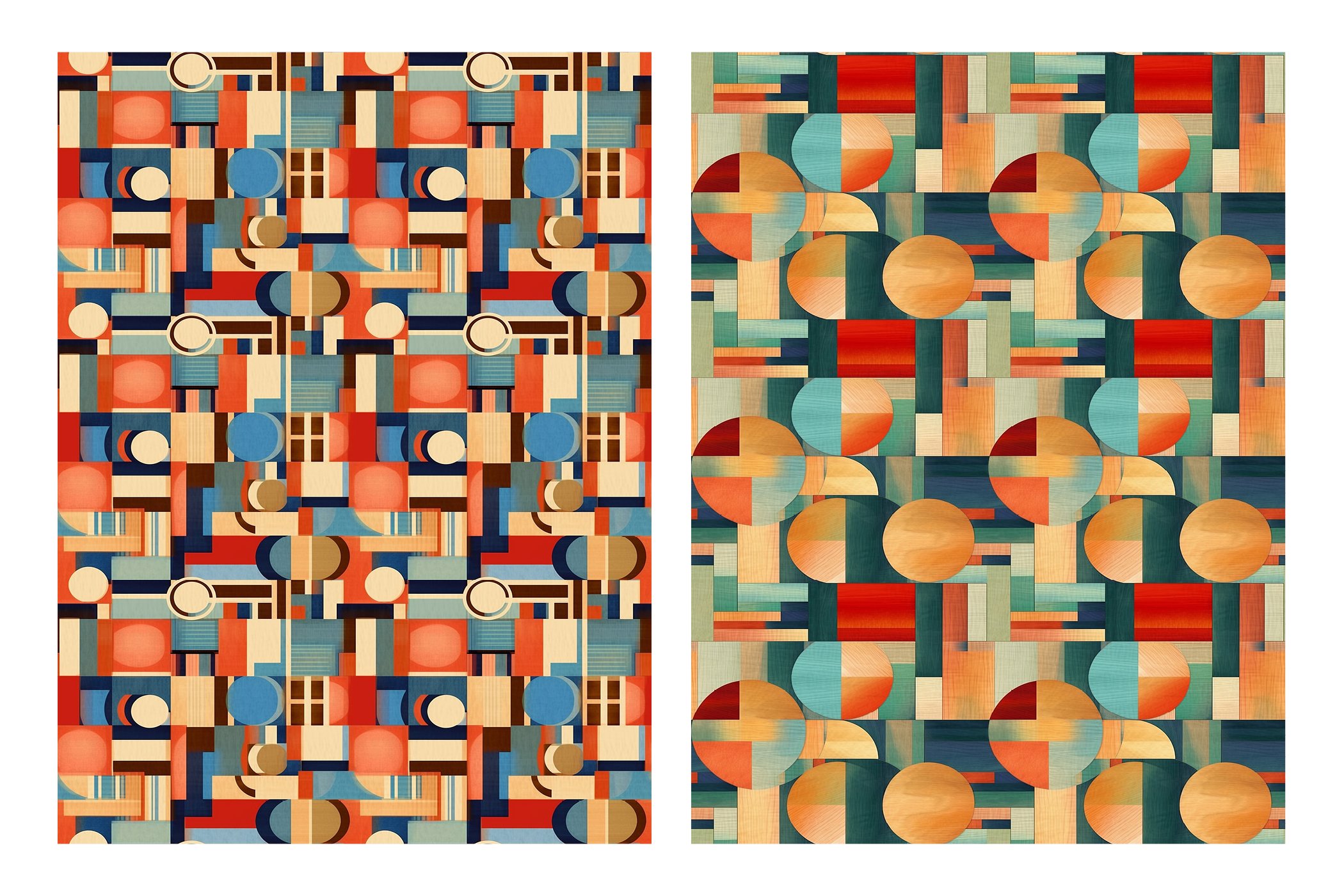 Brutalist geometric 60s/70s graphic design pattern textures