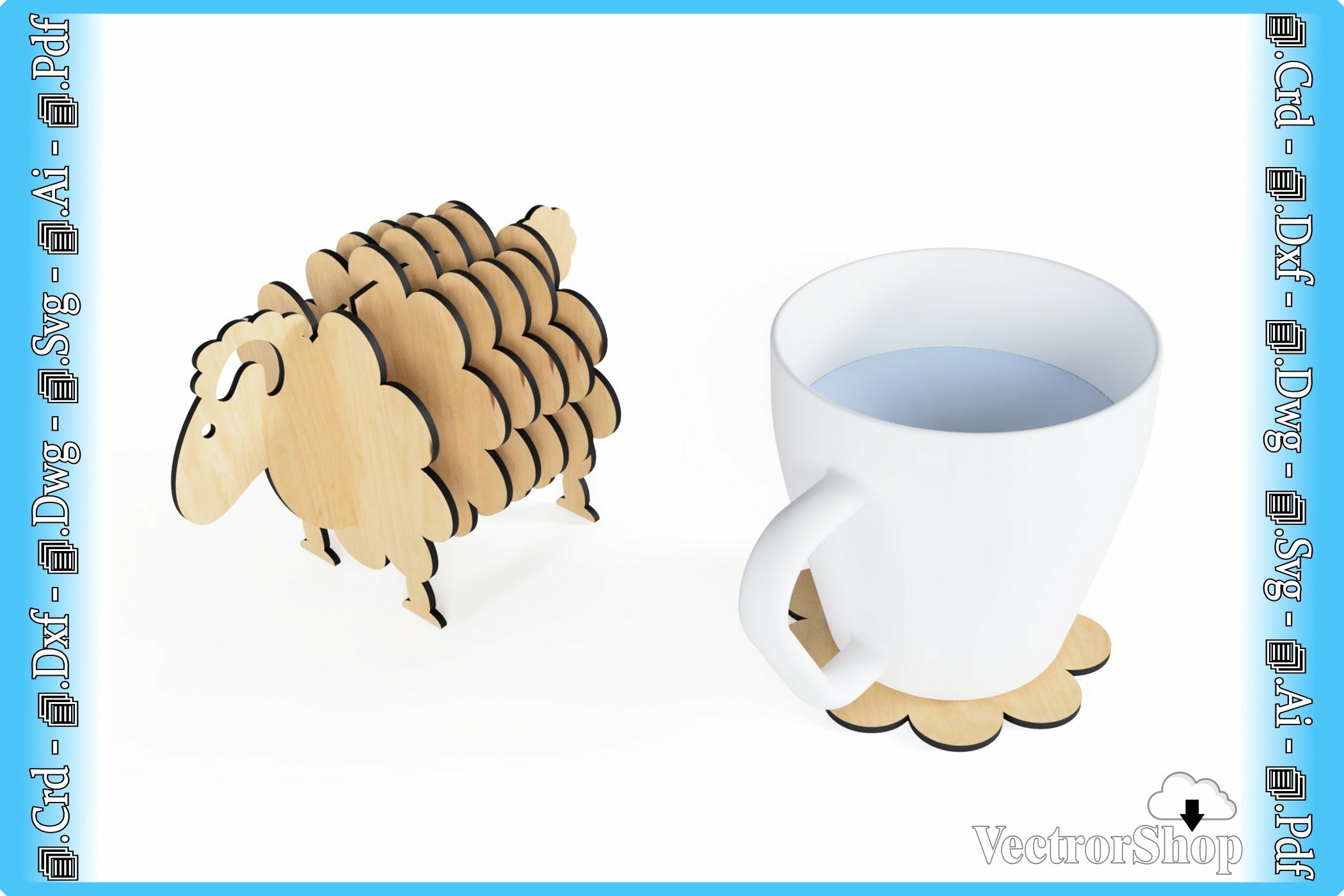 Pencil holder Horse/ Pencil holder with animal shape for cnc (2197196