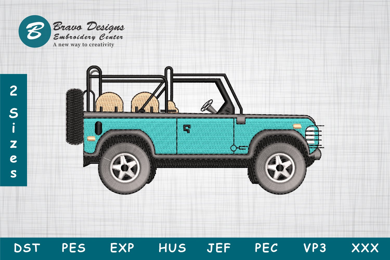 Safari Jeep Embroidery Machine Embroidery Digital File (2139698) | Embroidery  Designs | Design Bundles