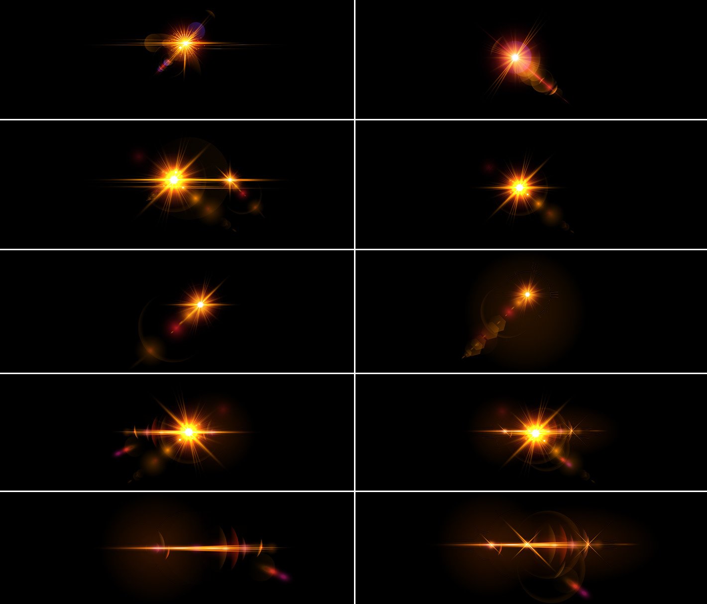 100 Lens light Illustration Bundle, image size:1420x1214