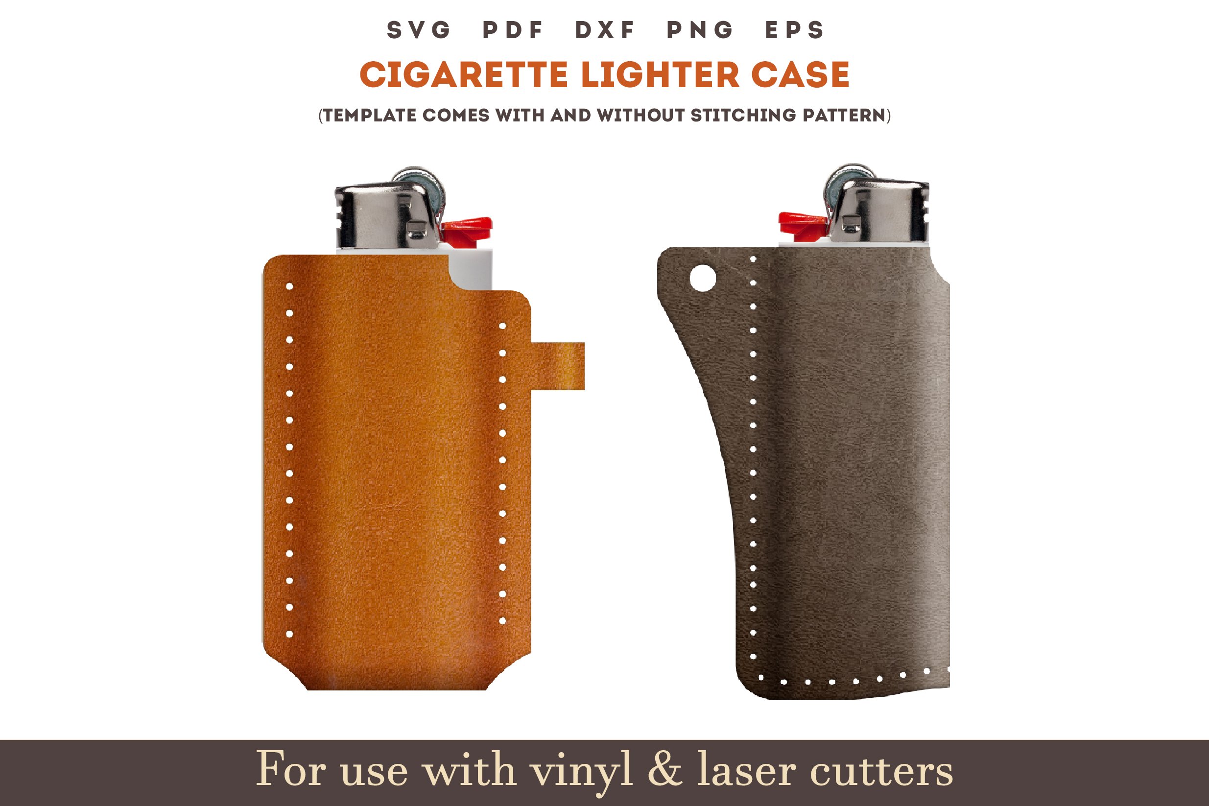 case cigarette lighter Cigarette Lighter Holder case svg pdf Leather laser Cut file