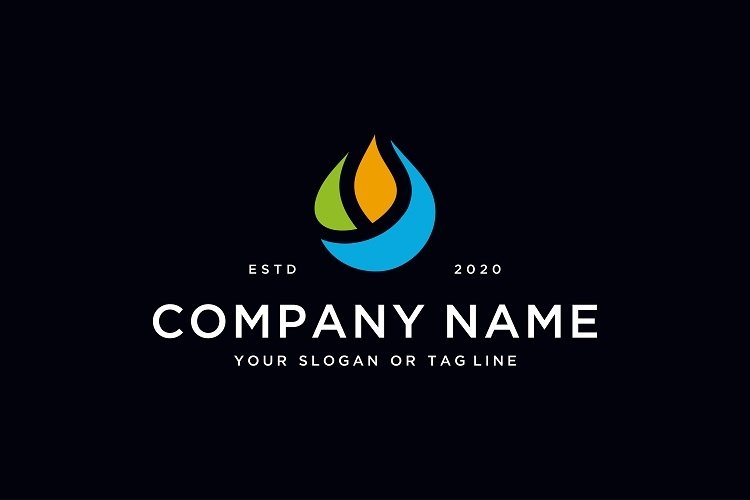 gas oil logo design vector