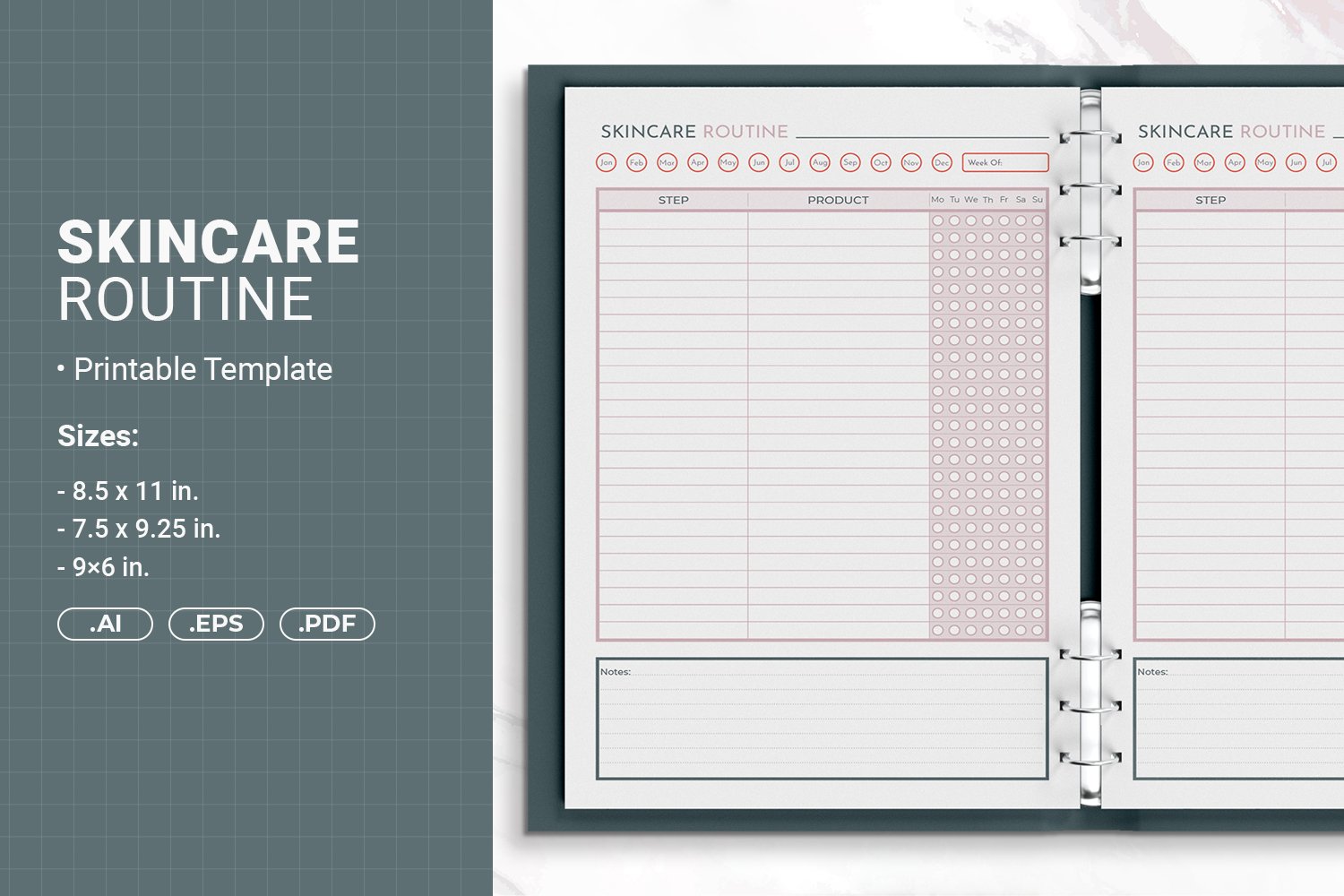 Skincare Routine Printable Template