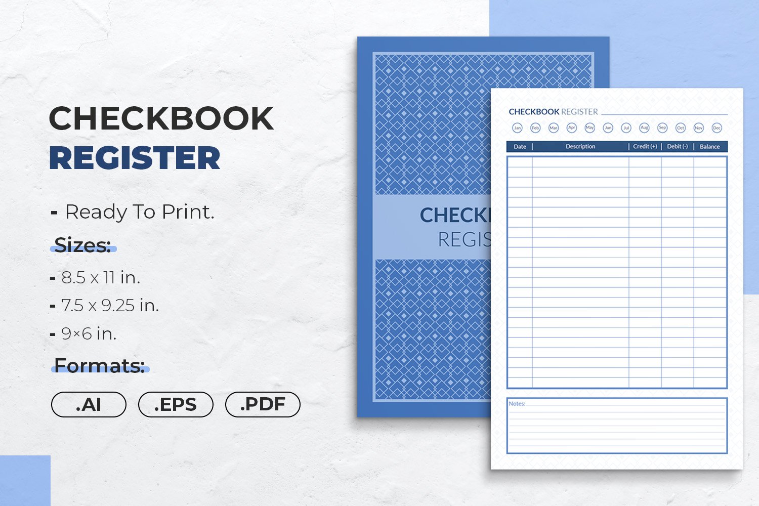 Checkbook Register | Printable Template for Free Printable Full Page Checkbook Register
