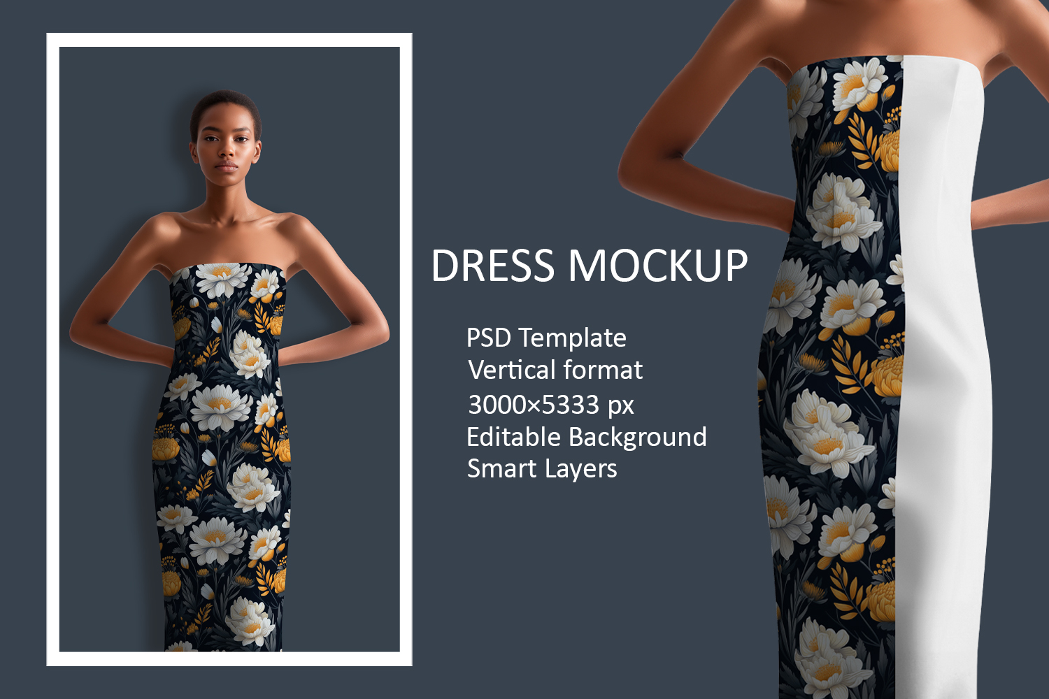 Strapless Dress Mockup PSD Template