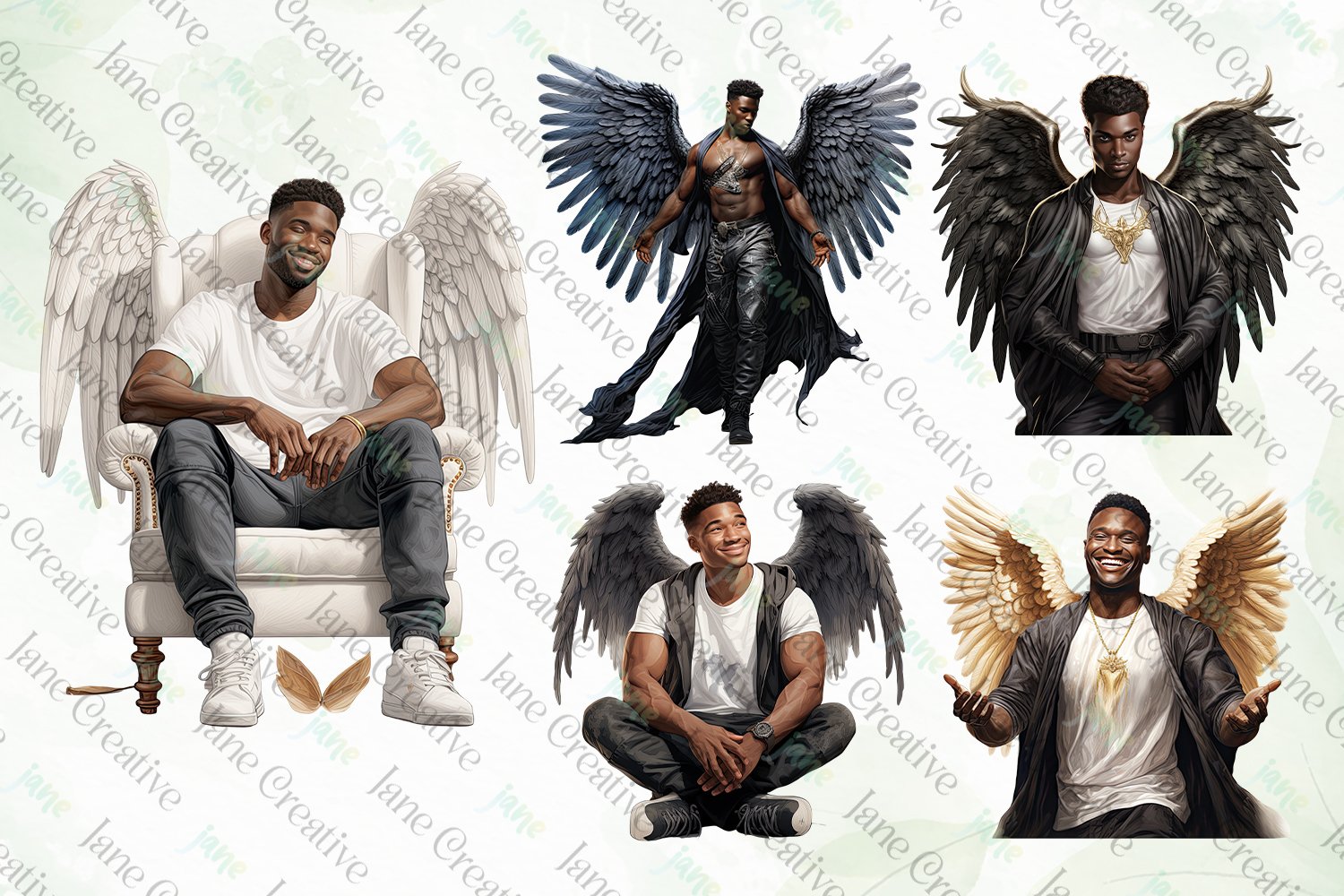 ★GENERAL IDEA★ New Classic Angel Man to Man BLACK WBC3L025 Black Male Angel Sublimation (2788584)