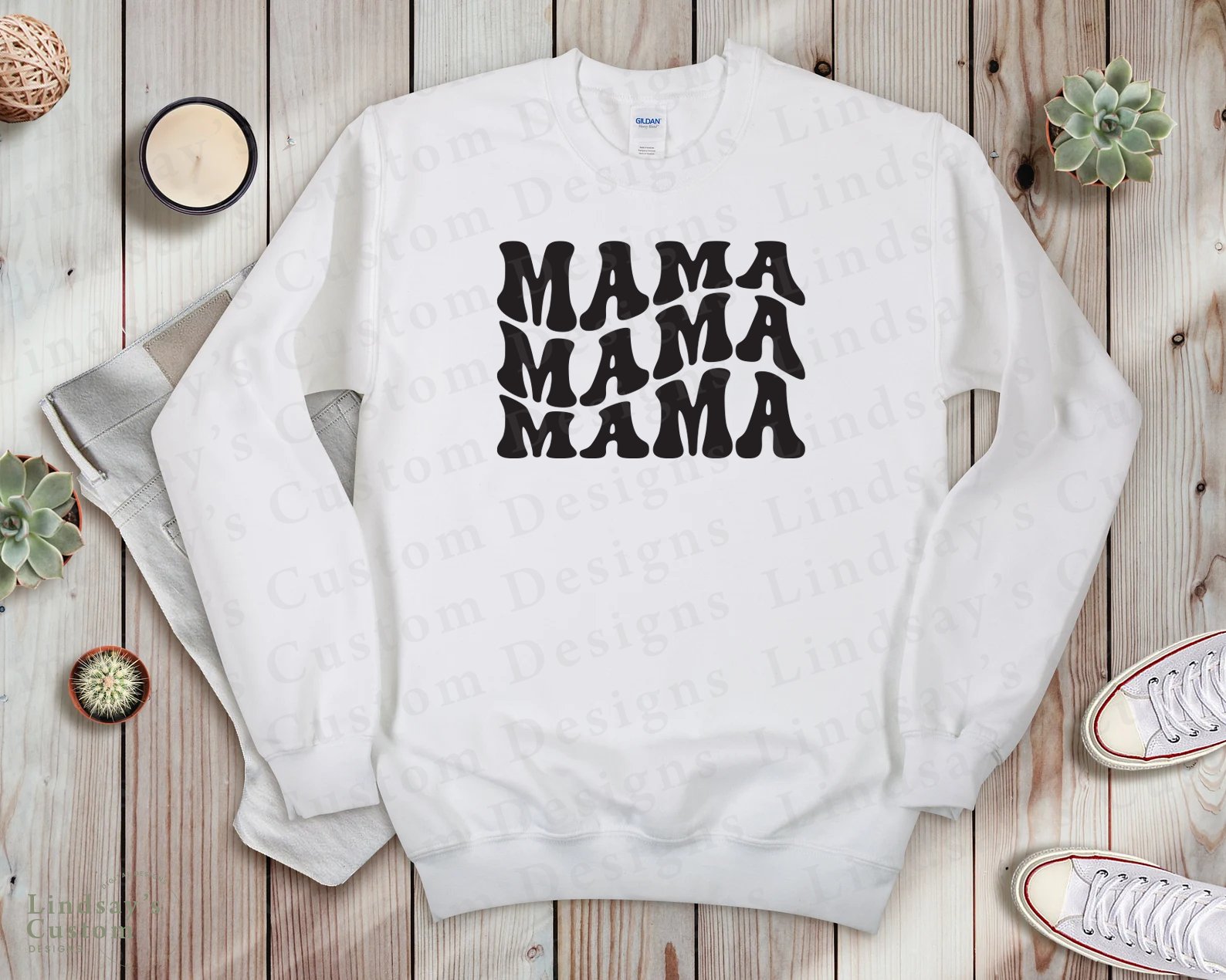 Mama Retro Wave Text - SVG Design