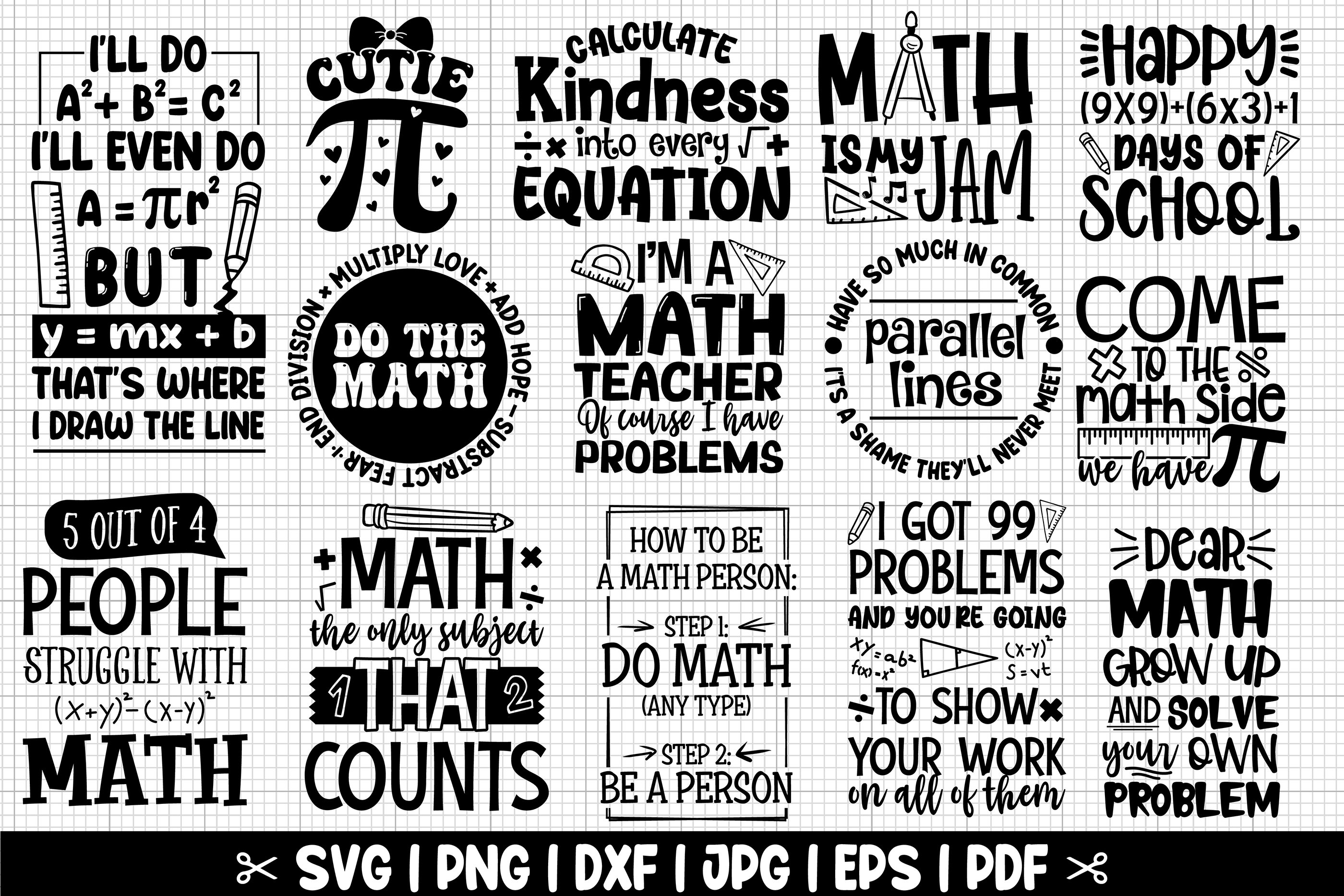 Math Teacher SVG Bundle (2571991)