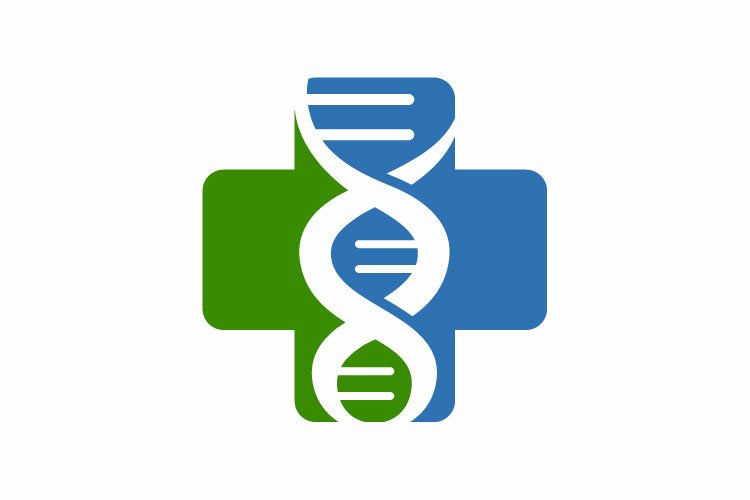 Medical cross and DNA logo
