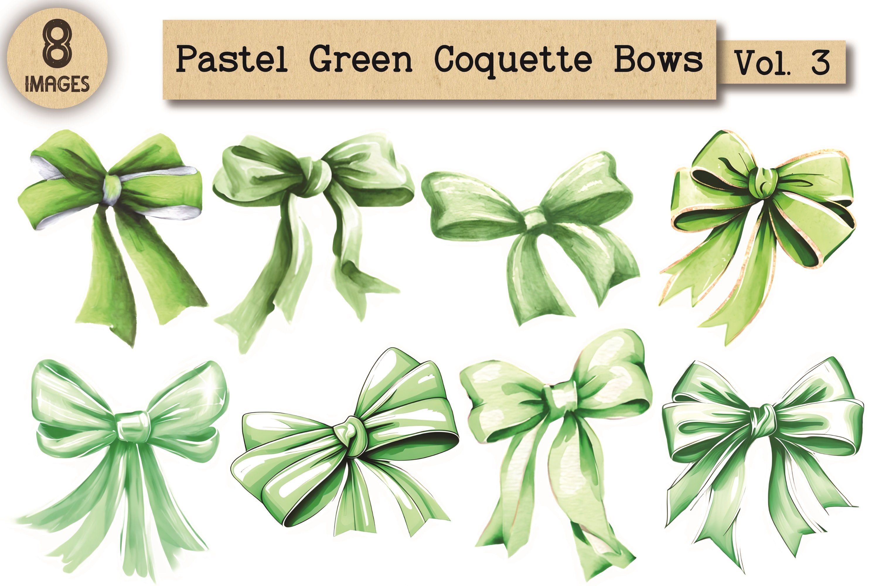 Pastel Green Coquette Bows - Vol. 3 display picture 3
