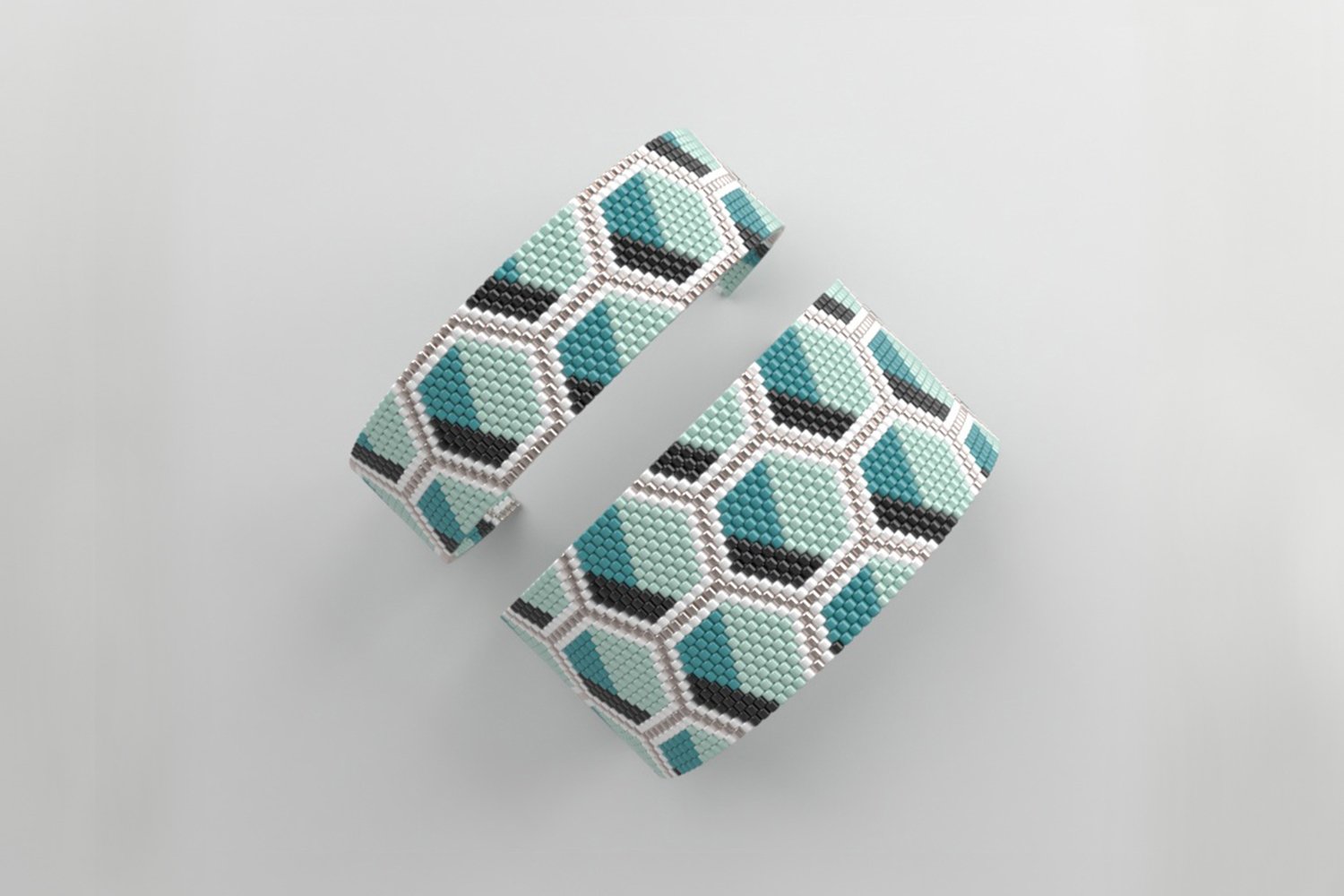 Peyote bracelet pattern, square stitch pattern_205