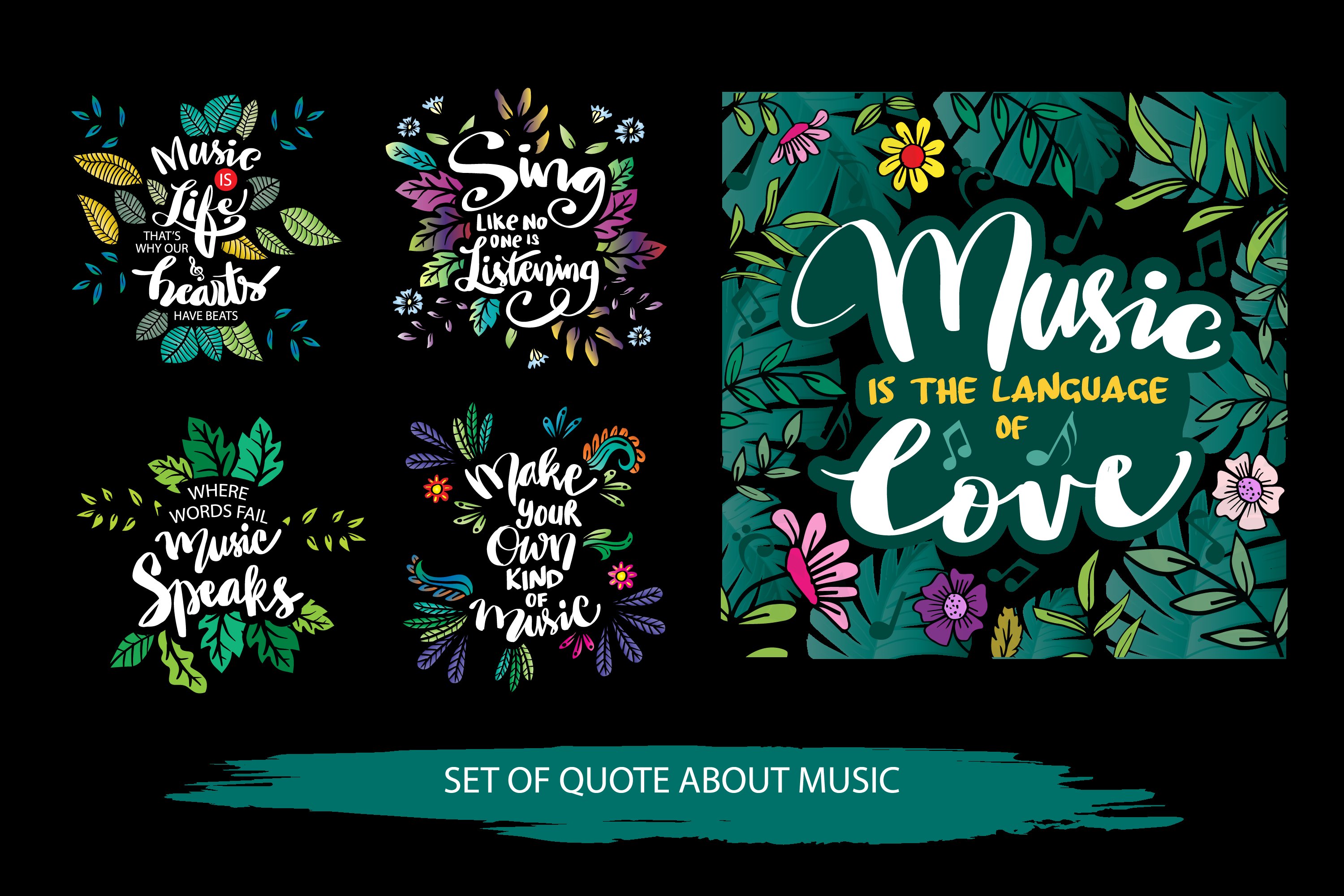 Set of quote about music (1647852), image size:3000x2000