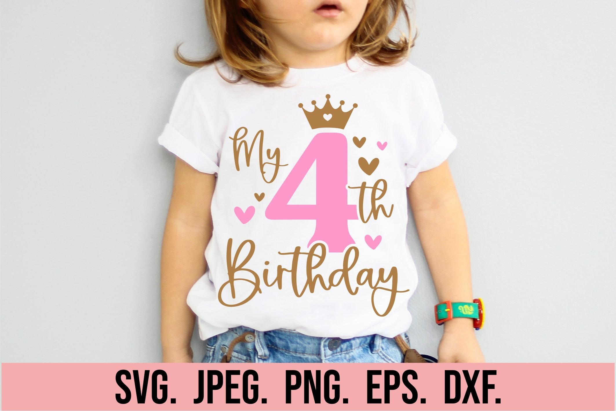 My 4th Birthday Girl SVG Four Princess Birthday Girl SVG