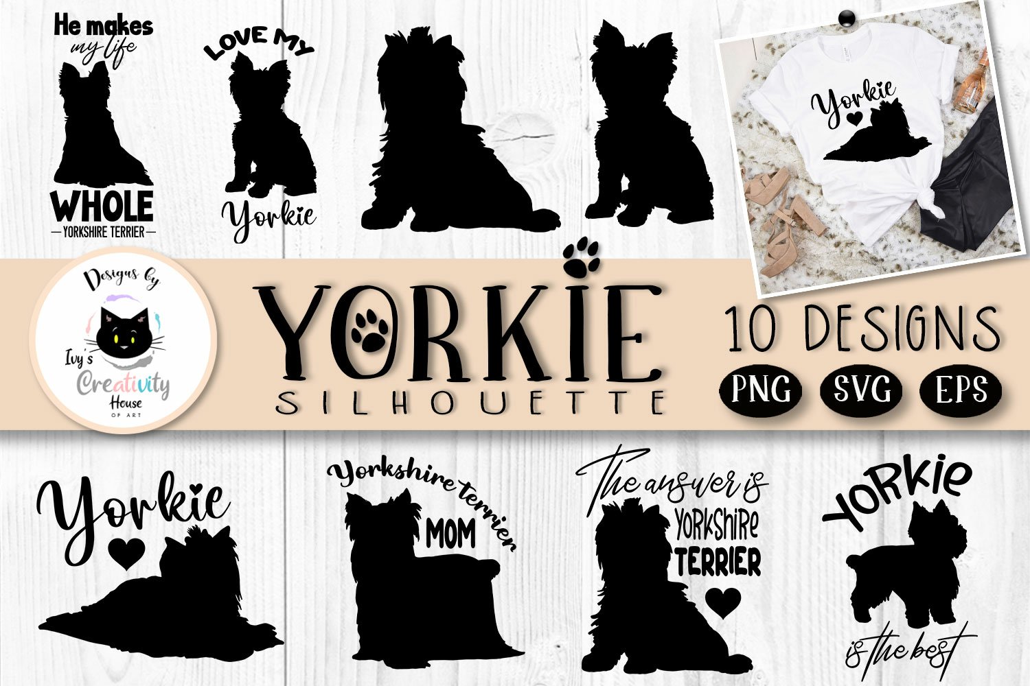 Download Yorkshire Terrier Dog Silhouette Svg