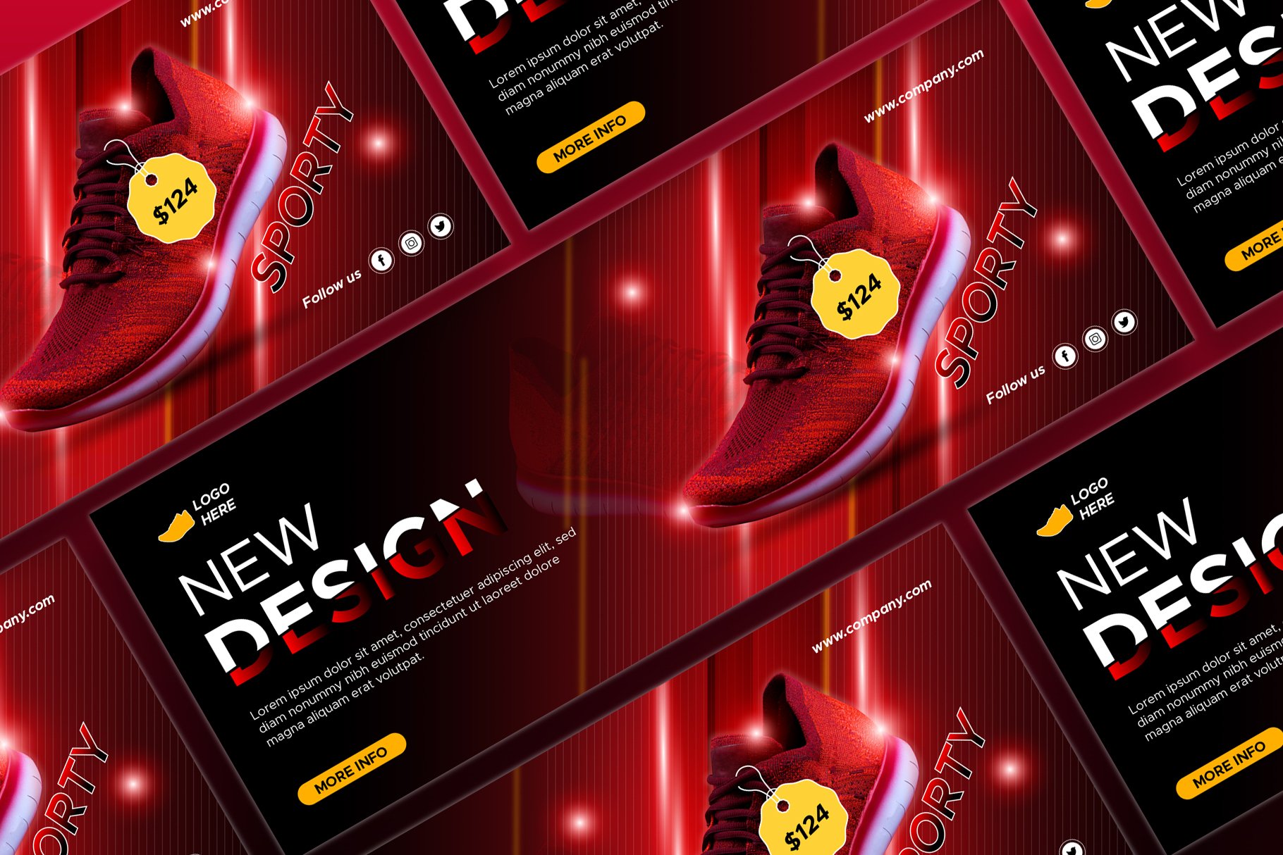 New Design Sport Shoes Banner