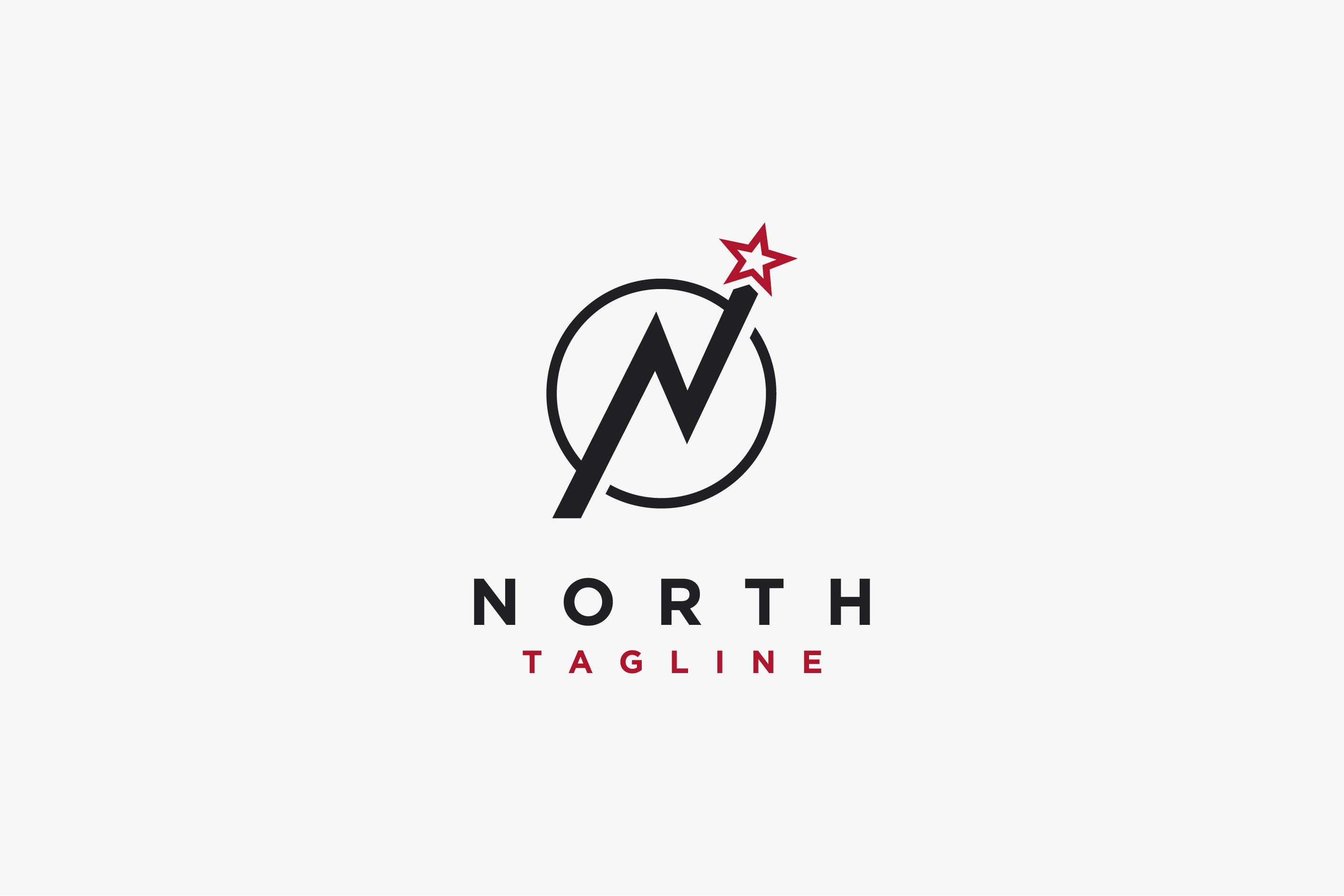 Letter N for north and star logo