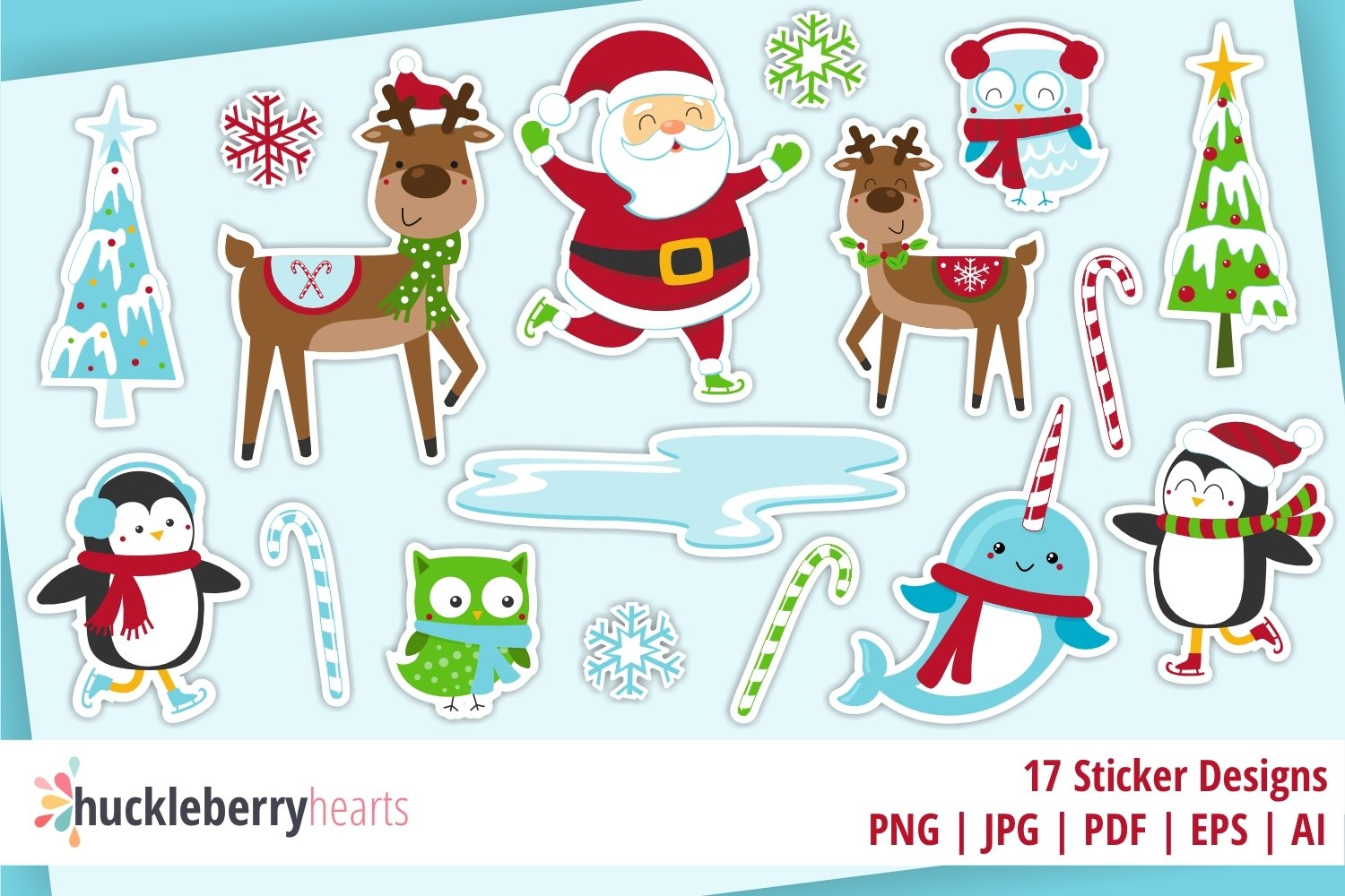 Christmas Stickers Bundle | Sticker Sheet Printables