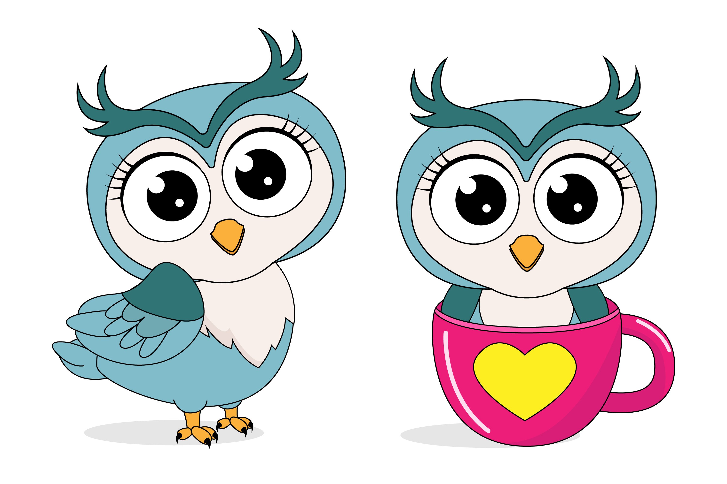 Baby Owl Cartoon Colored Clipart Illustration Stock Vector Image \u0026 Art -  Alamy, image size:3000x2000