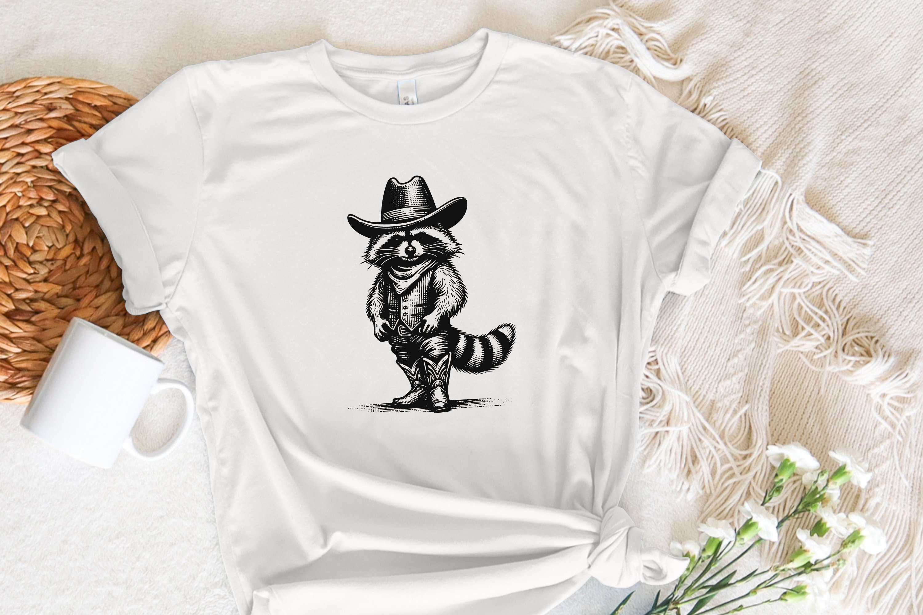 Be In Awe Shirt, Funny Racoon Cowboy Sweatshirt, Meme Gift For