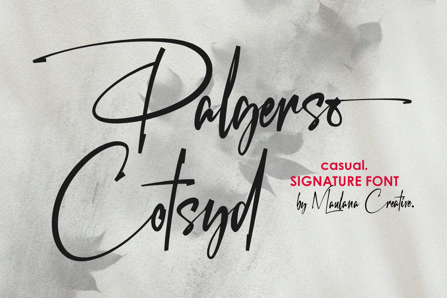 Palgerso Cotsyd Casual Signature Font, image size:1500x1000