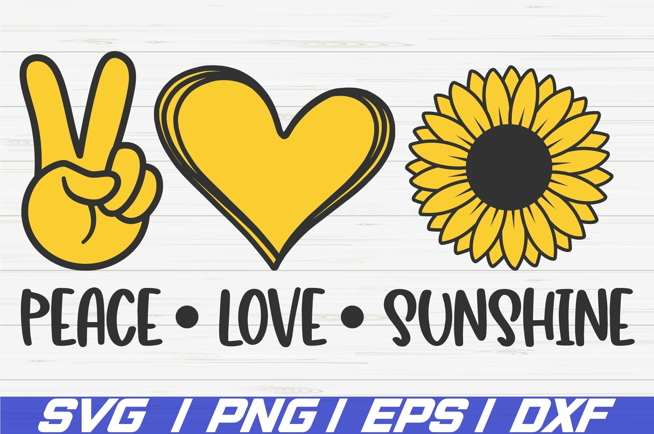 Cut File Sunflower Svg Peace Sign Svg Decal Instant Digital Download! Png Eps Dxf Clipart Peace /& Sunflower Svg