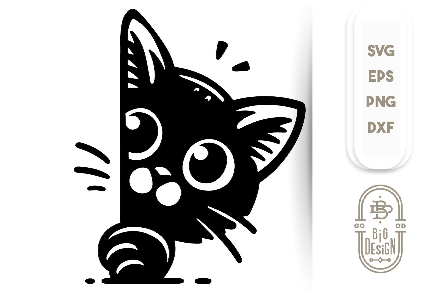Peeking Cat Svg Freenull