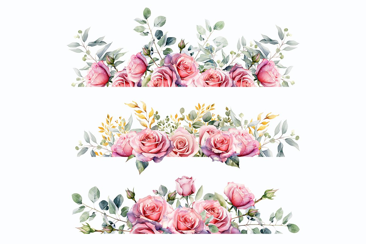 Rose Border Clip Art Free Clipartsco