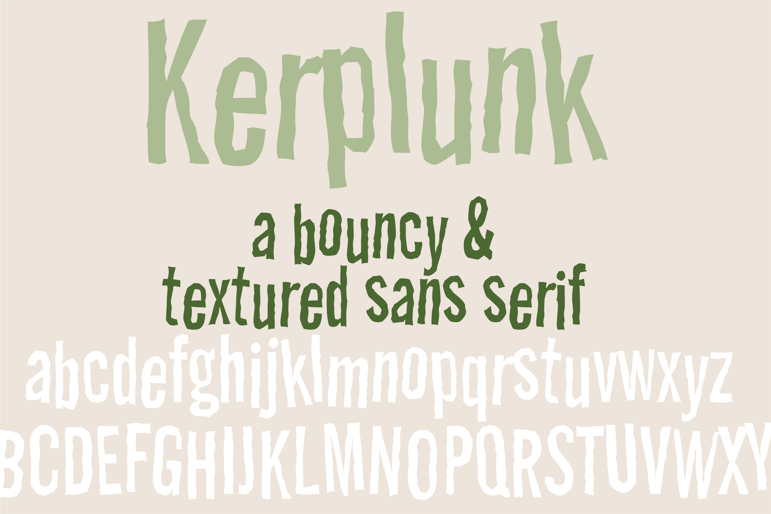 SANS 401 テキスト Hand-crafted, textured sans serif for teachers and crafters