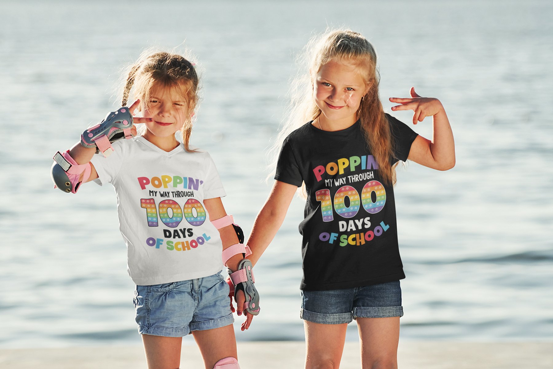 T-shirt bambino poppin la mia strada attraverso 100 giorni di T-shirt bambino poppin la mia strada attraverso 100 giorni di