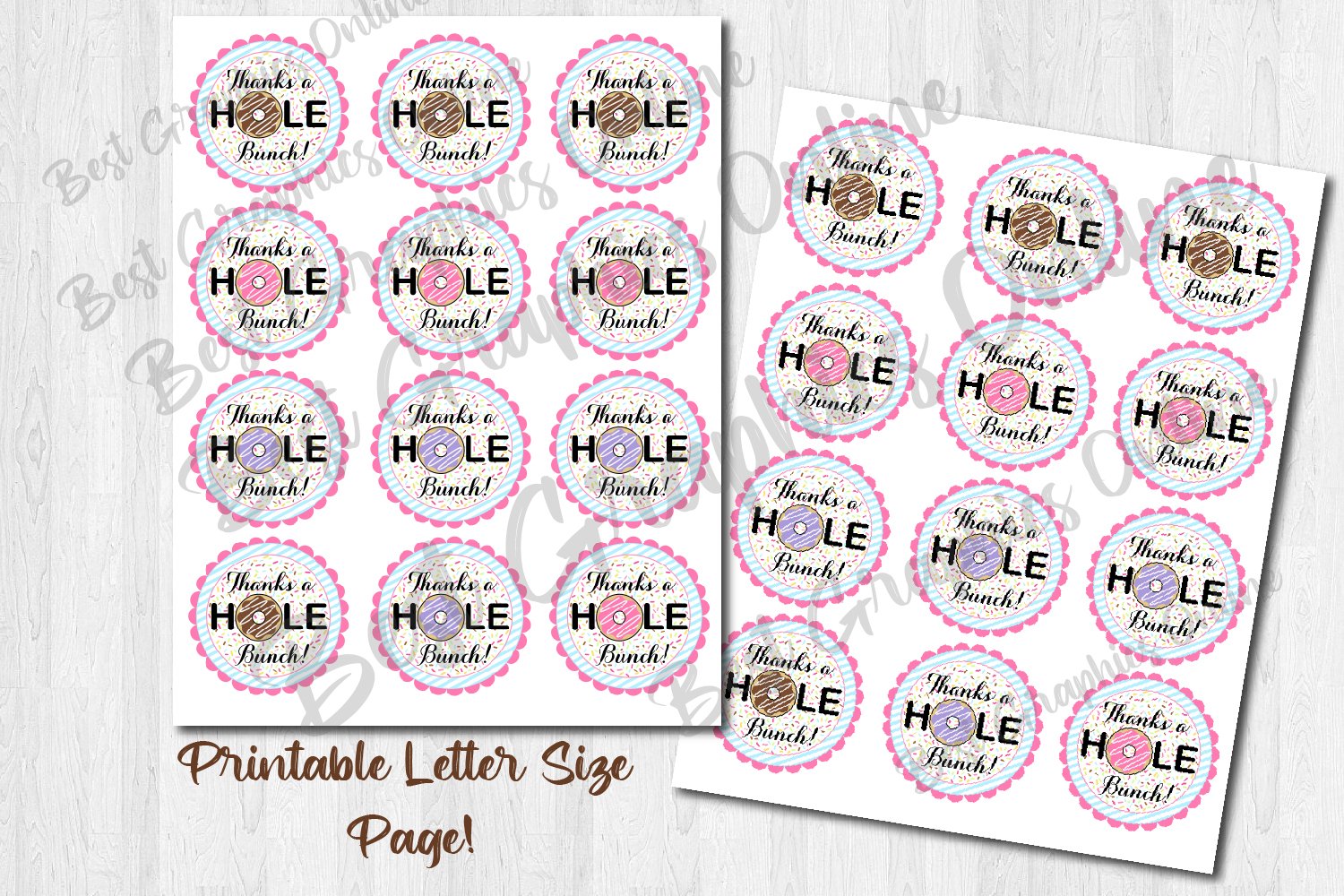Thanks A Hole Bunch Donut Party Printable Stickers thanks-a-hole-bunch-donut-party-printable-stickers