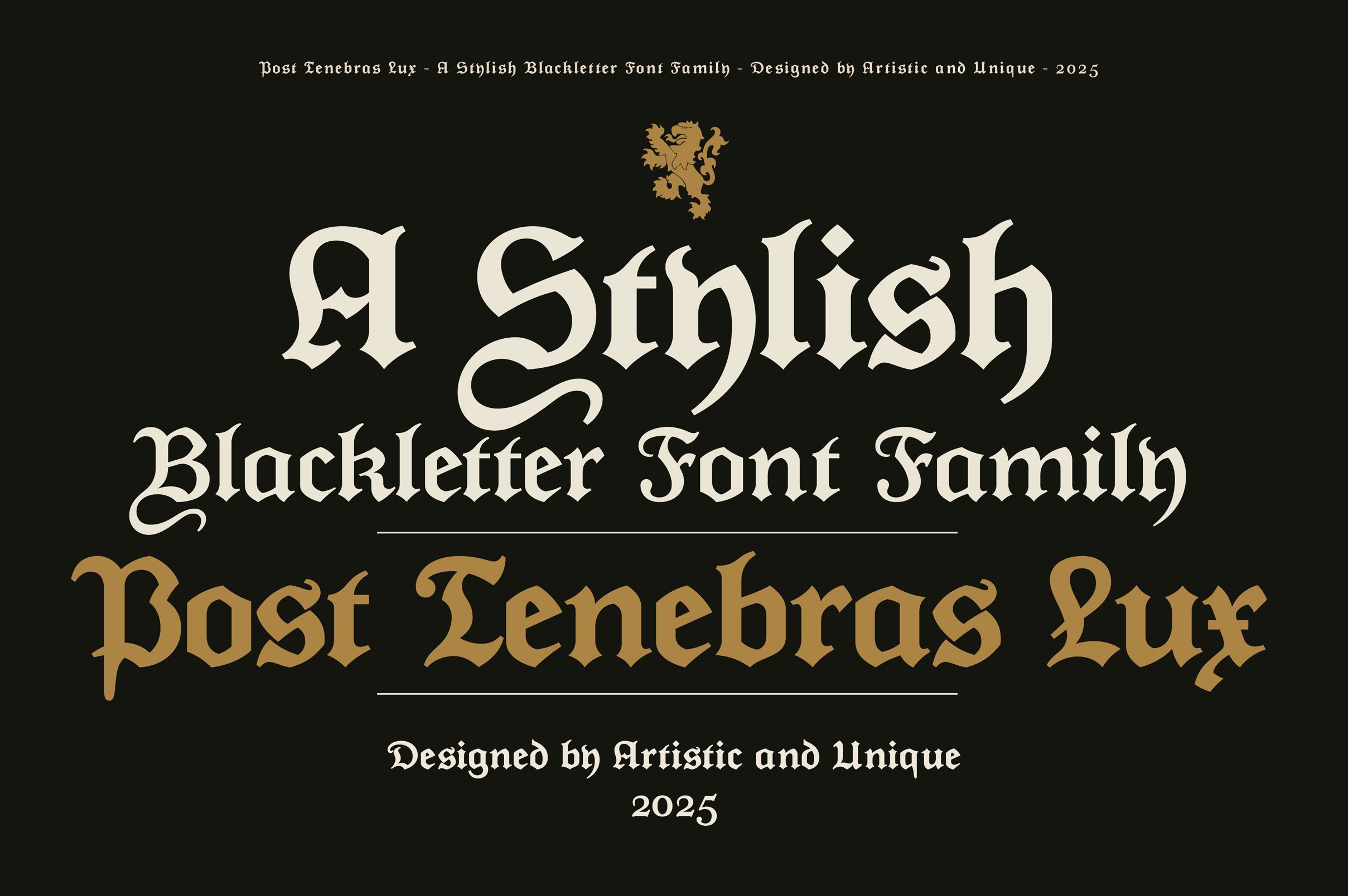 Post Tenebras Lux - Blackletter font family
