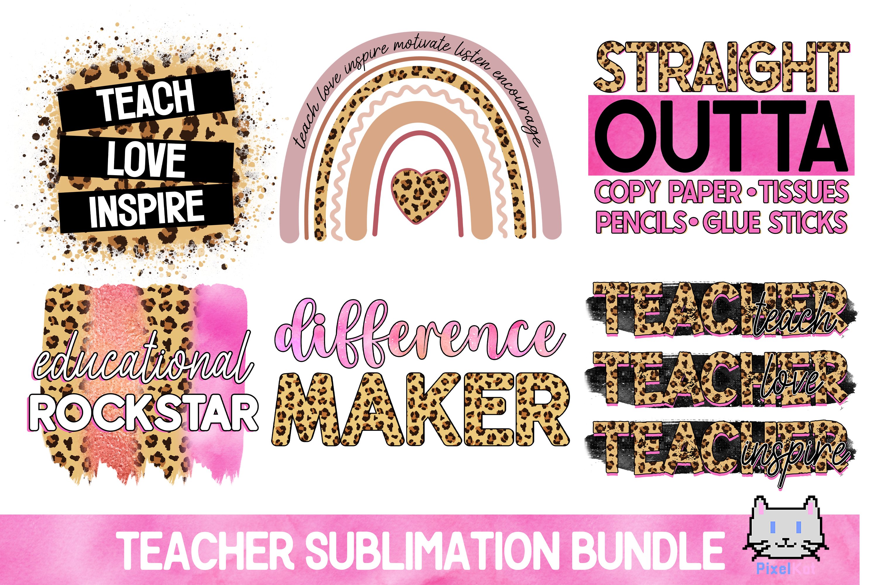 teacher sublimation designs