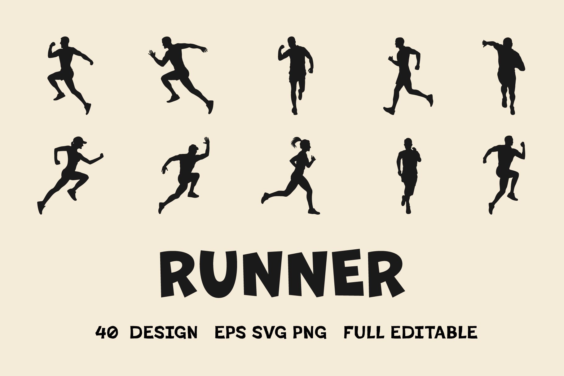 Runner silhouette (2609613), image size:1820x1214