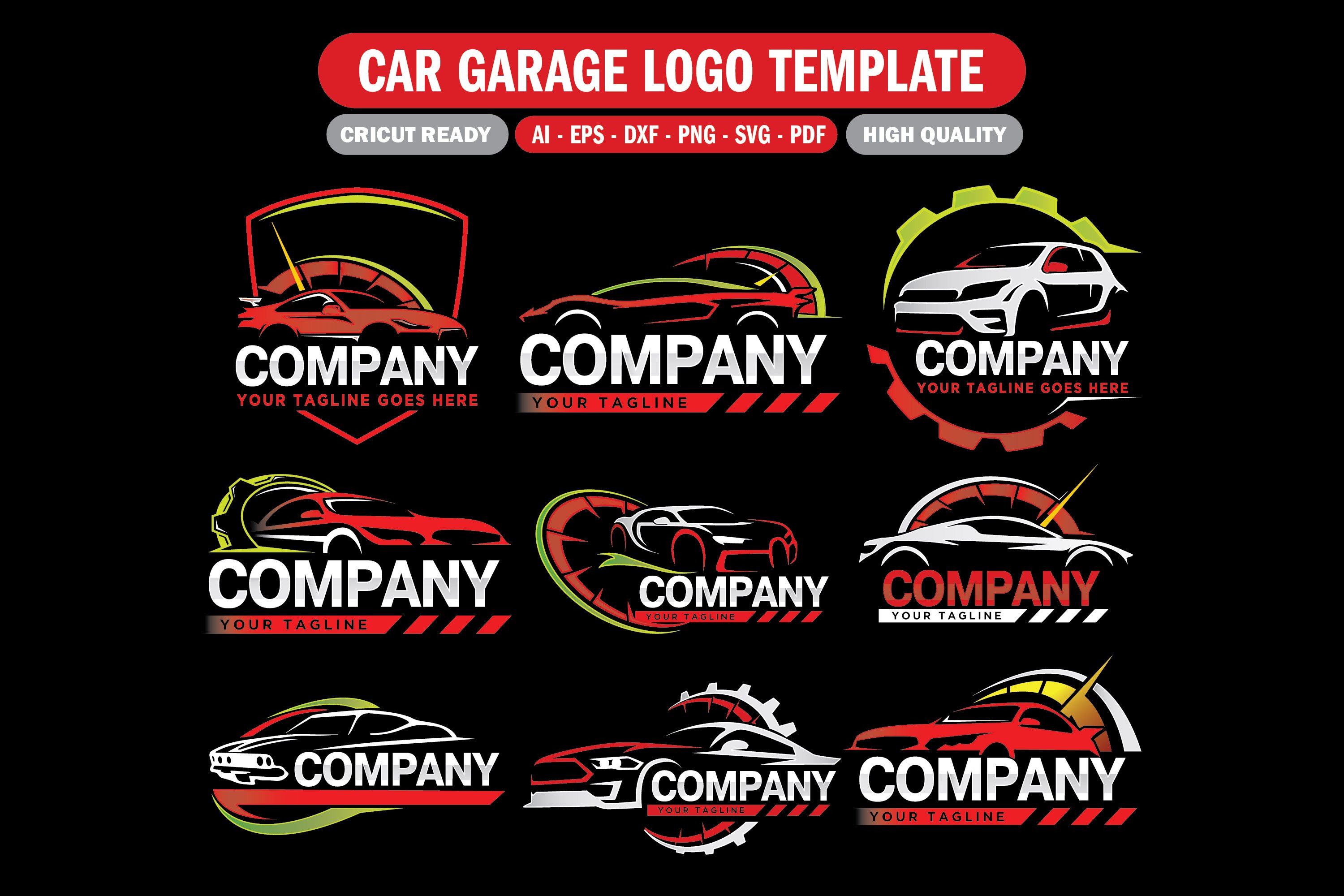Car service garage logo bundle, image size:3000x2000