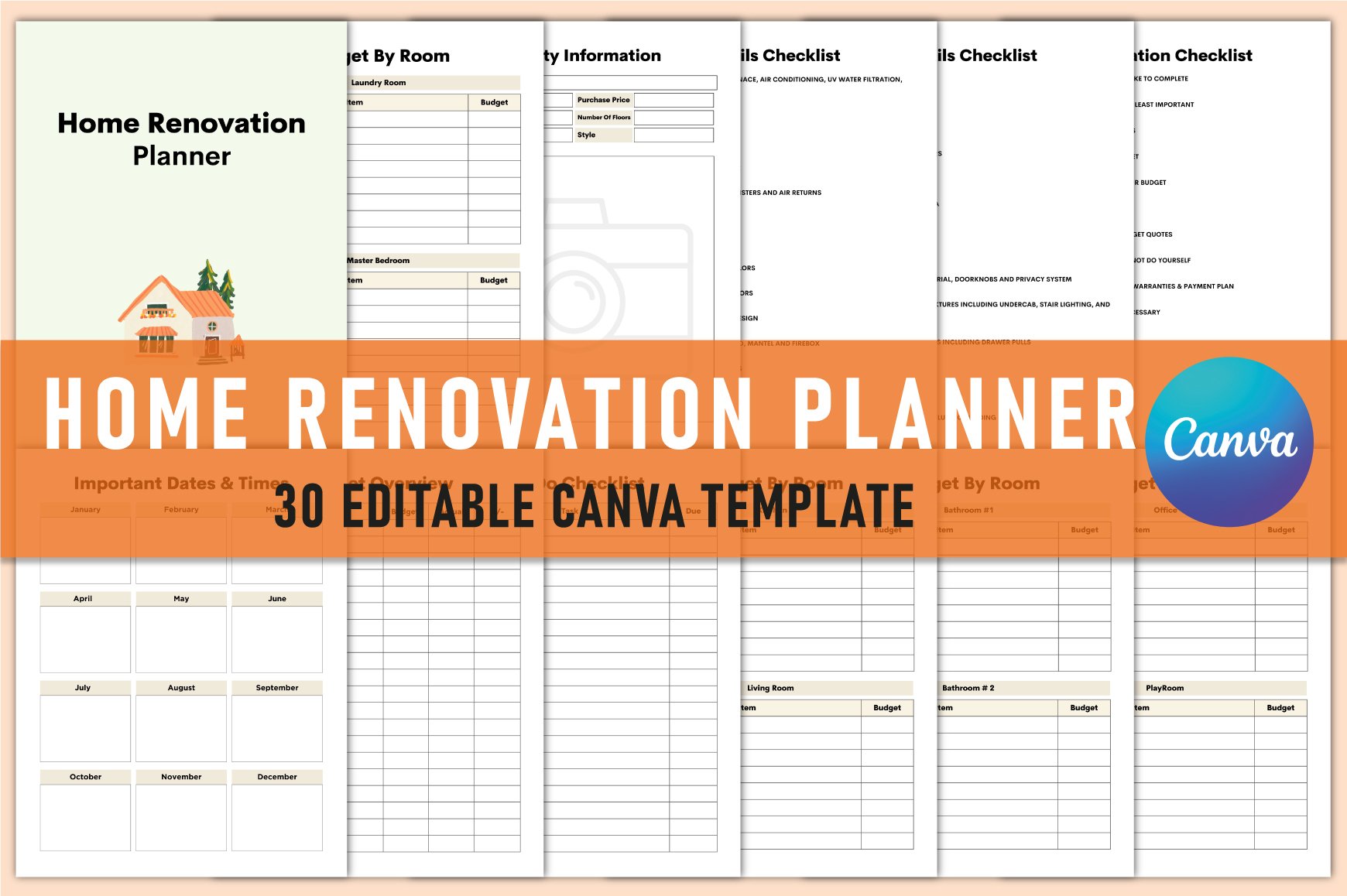 Printable Home Renovation Checklist Template