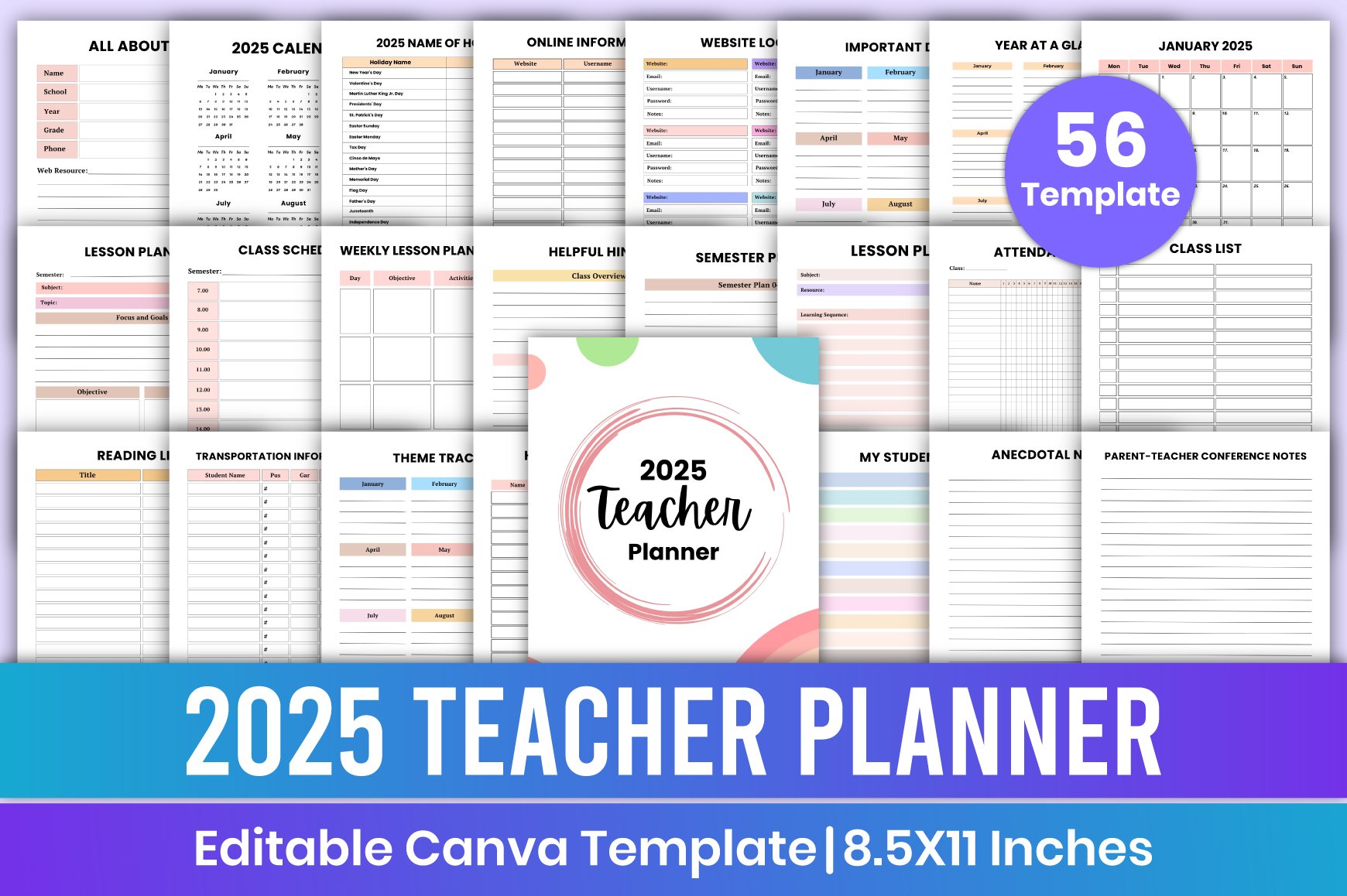 Editable 2025 Teacher Planner Canva Template editable-2025-teacher-planner-canva-template