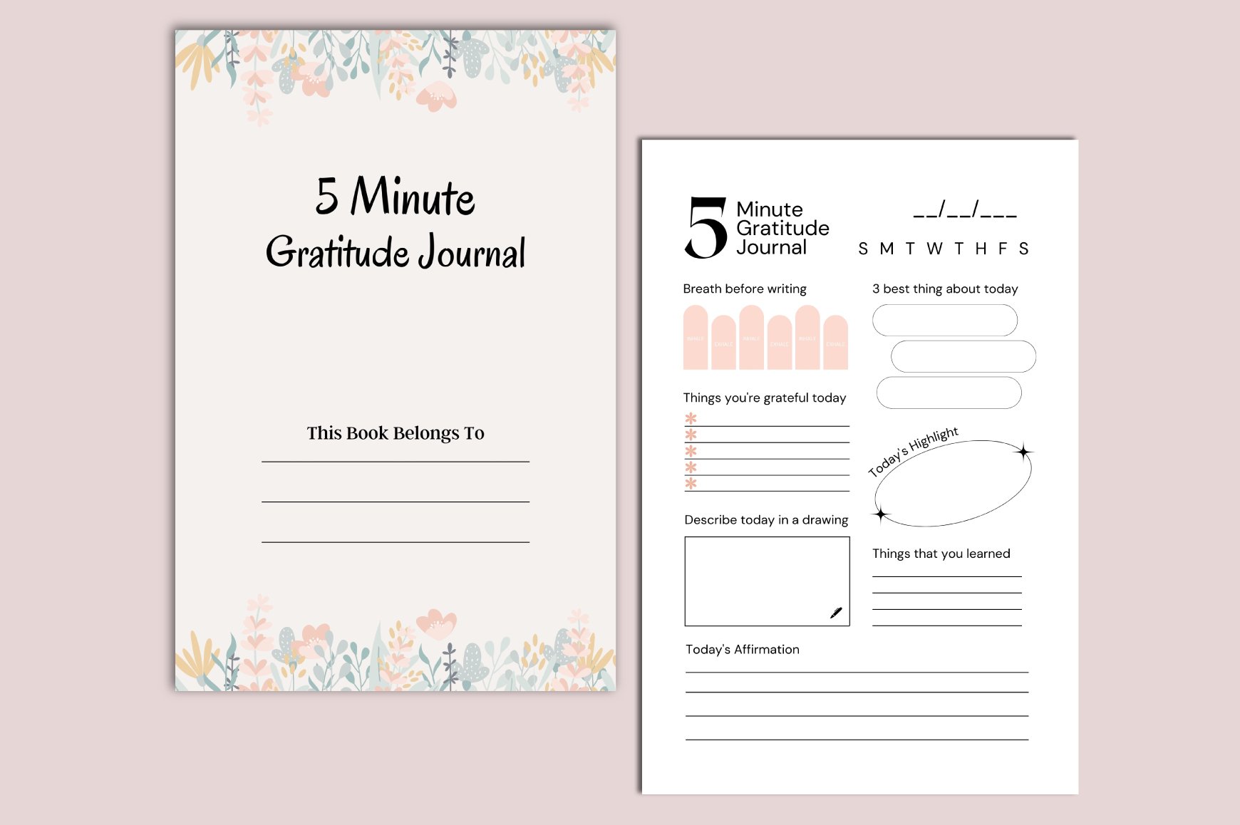 5-minute-gratitude-journal-for-canva-template for Free Printable Gratitude Planner 5 Minute Journal Template 5 Minute Gratitude Journal For Canva Template for Free Printable Gratitude Planner 5 Minute Journal Template