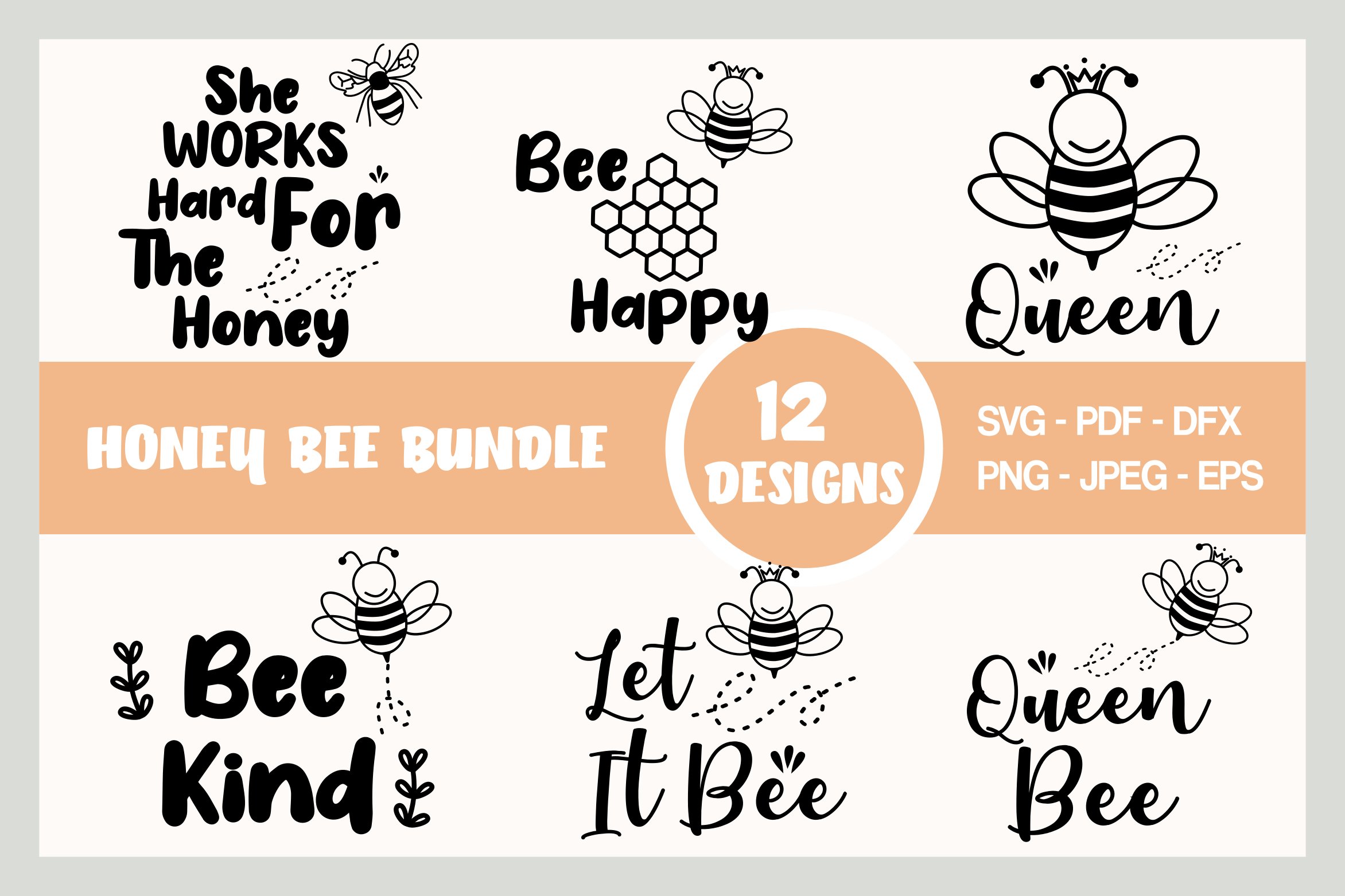 Bee Svg Bundle Bee Svg Bees Svg Bee Svg Svgs Design Bundles