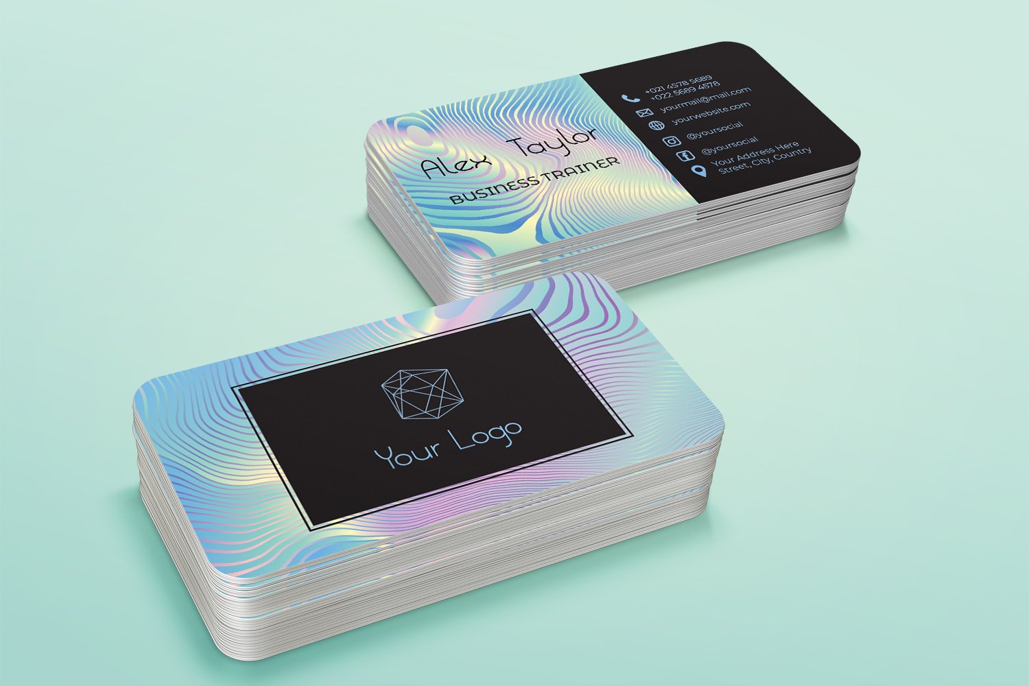 3d holographic business cards Plastic Business Cards | Holographic Business Cards with Your Custom Design
