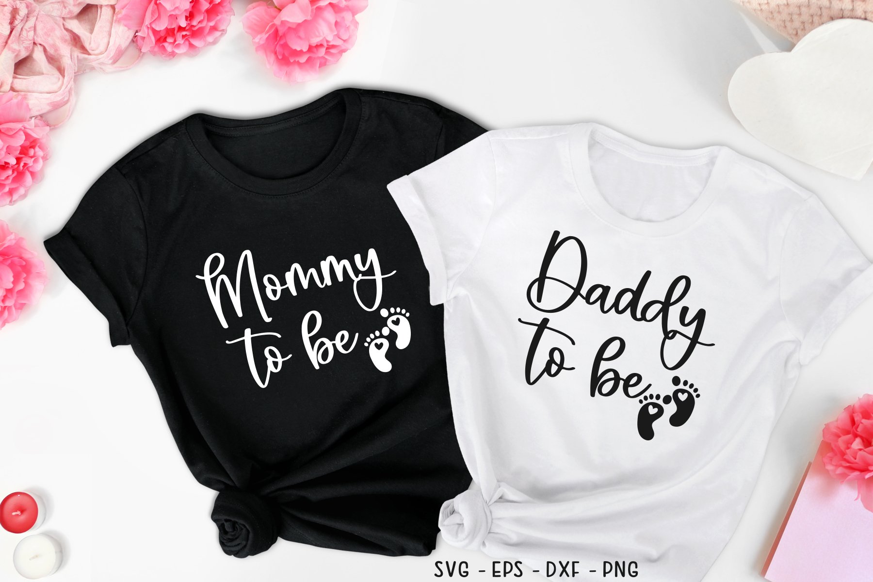 Baby Shower Mommy Daddy And Baby Shirts Mommy And Daddy To Be Svg