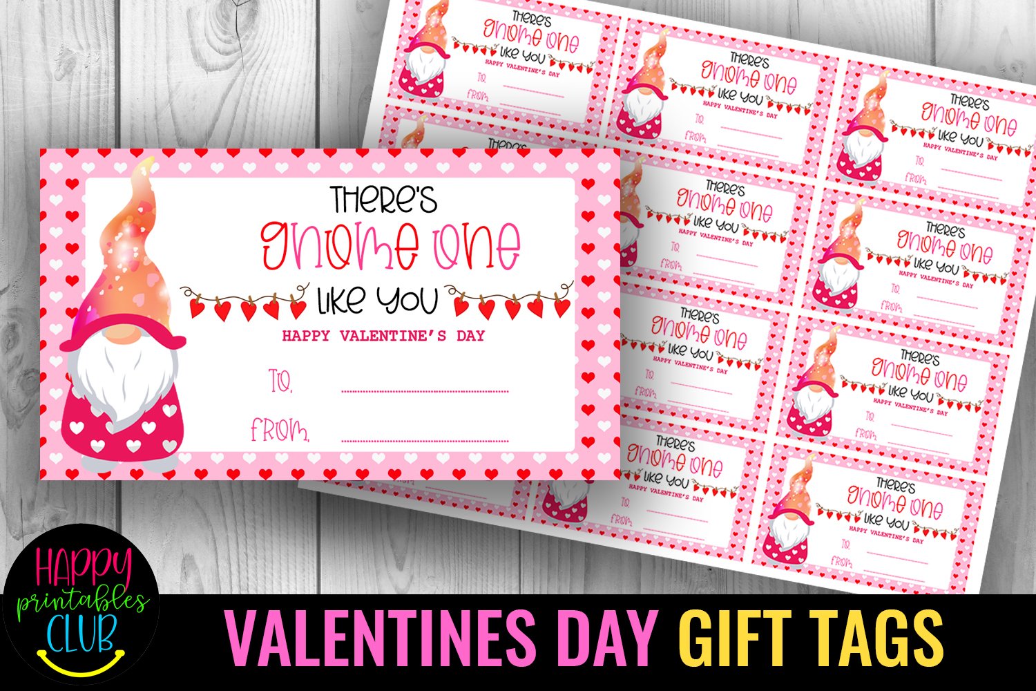 Valentines Day Gift Tags Printable- Valentine Gift Tag Label