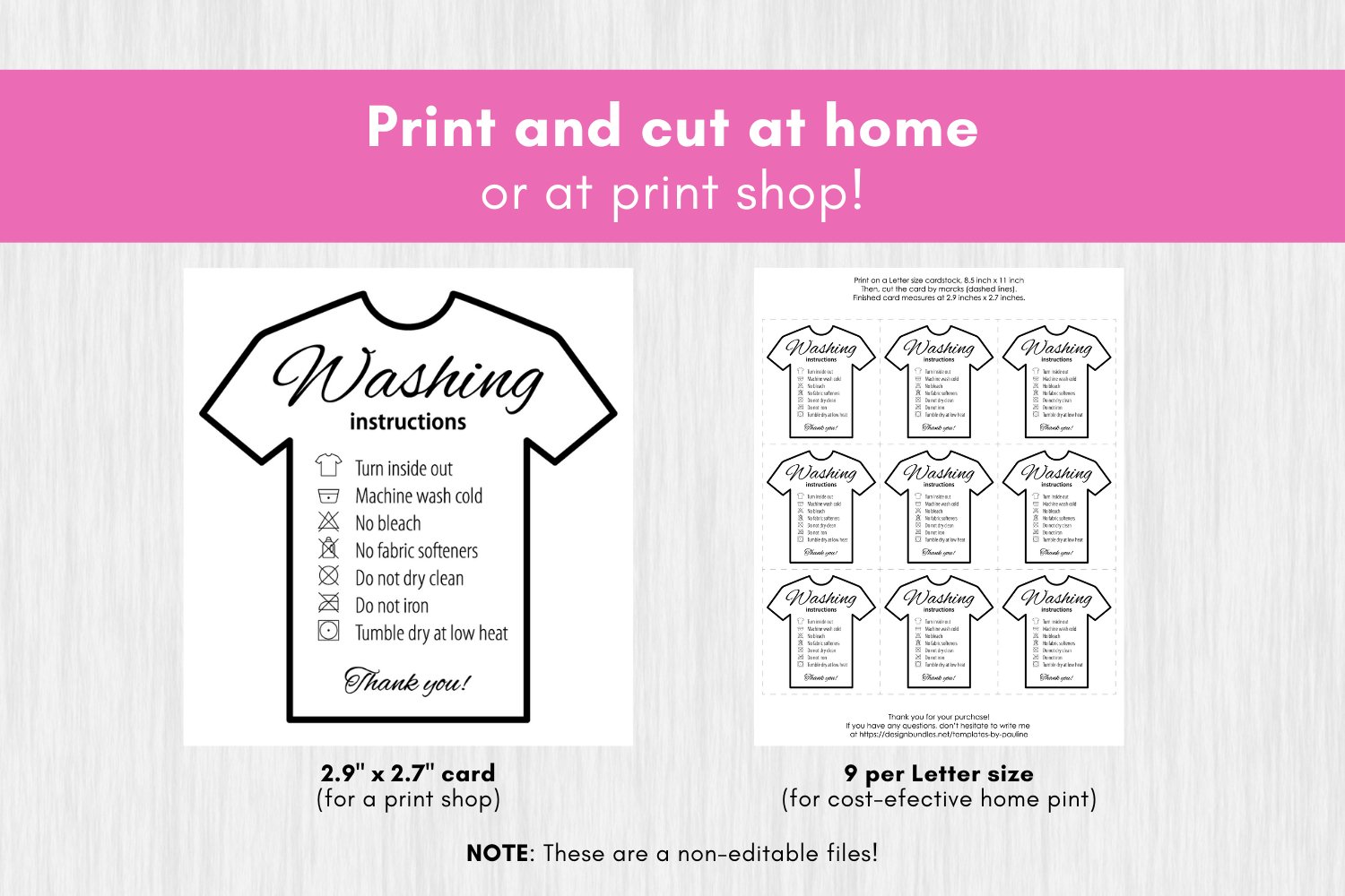 Printable sublimation t-shirt washing instructions card PDF printable-sublimation-t-shirt-washing-instructions-card-pdf