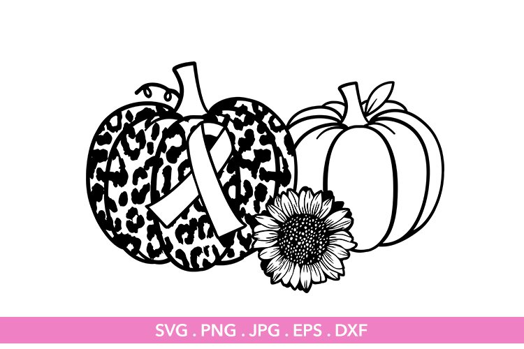 cancer ribbon pumpkins sunflower | Breast Cancer SVG Design cancer-ribbon-pumpkins-sunflower-breast-cancer-svg-design