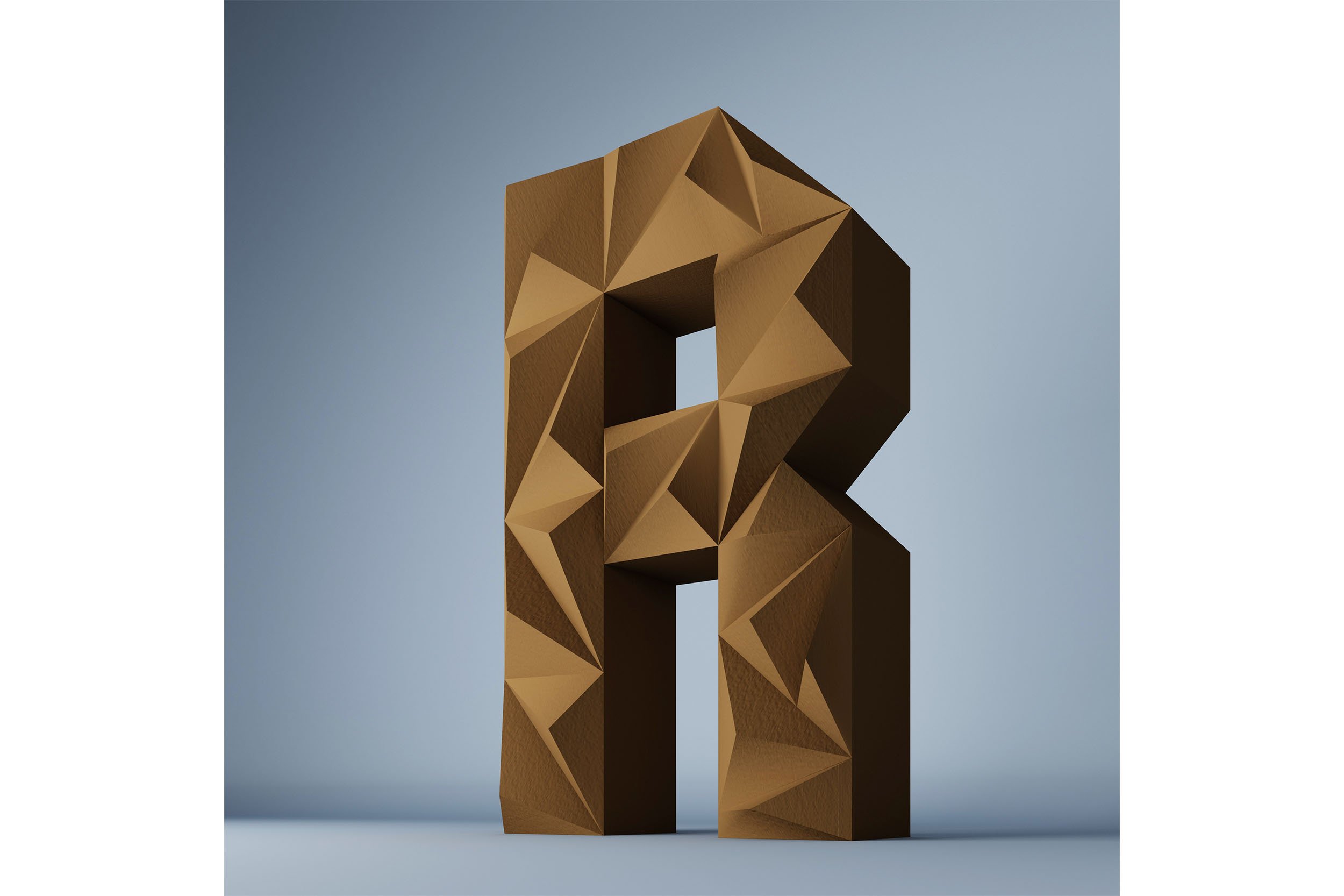 3d Letter R Template