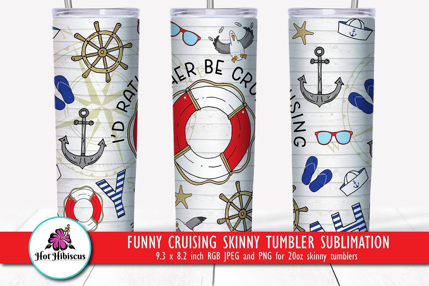 Husband And Wife Have It All Cartoon Character Couple Sitting On Beach BANNER - Custom Cruise Wear