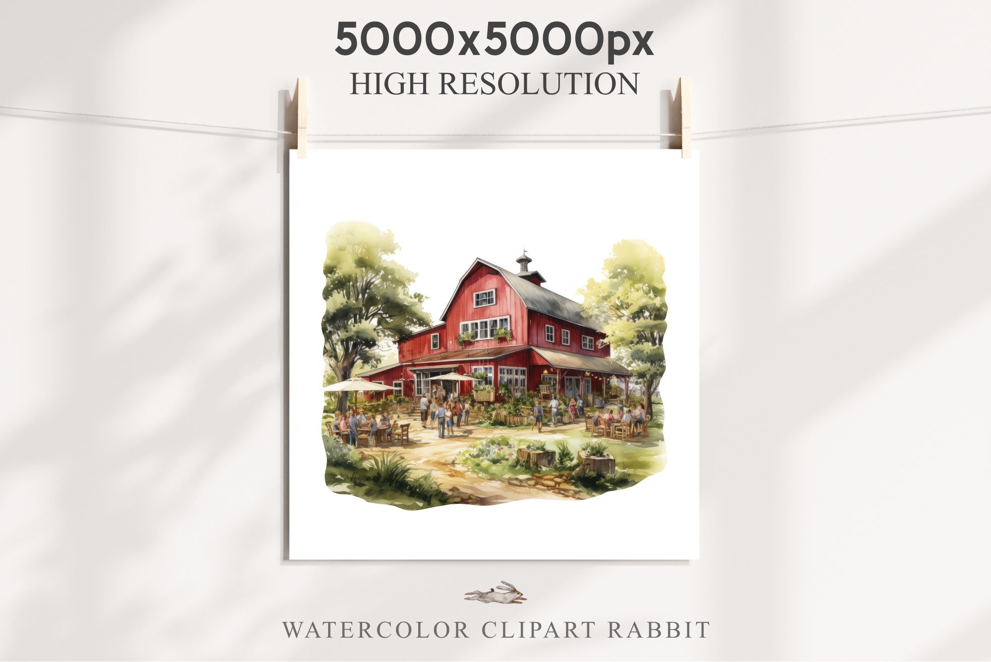 Red Farm Venue Barn Landscape House Party Place Clipart PNG, image size:2000x1335