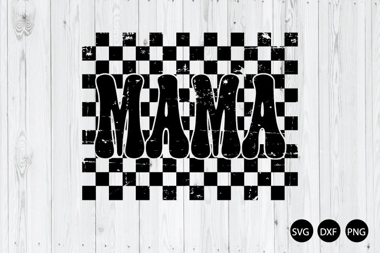 Retro Checkered Mama SVG, Retro Mama SVG, Mother's Day SVG