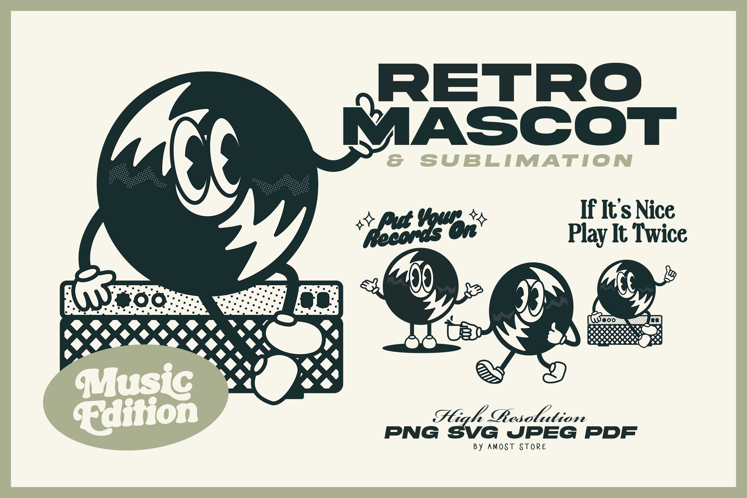 Retro Mascot - Music