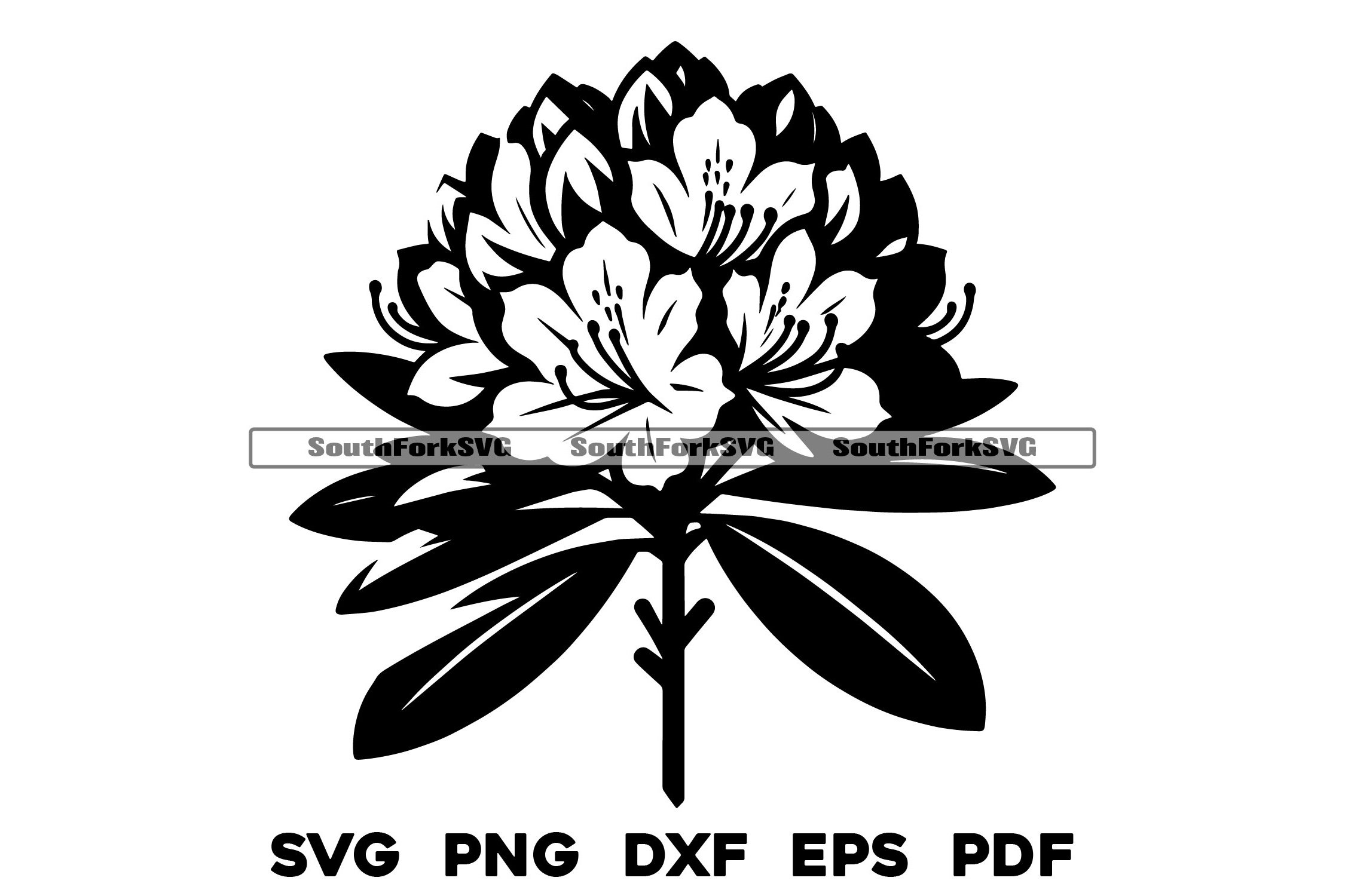 Rhododendron Flower Floral Design Files SVG PNG (3097555)